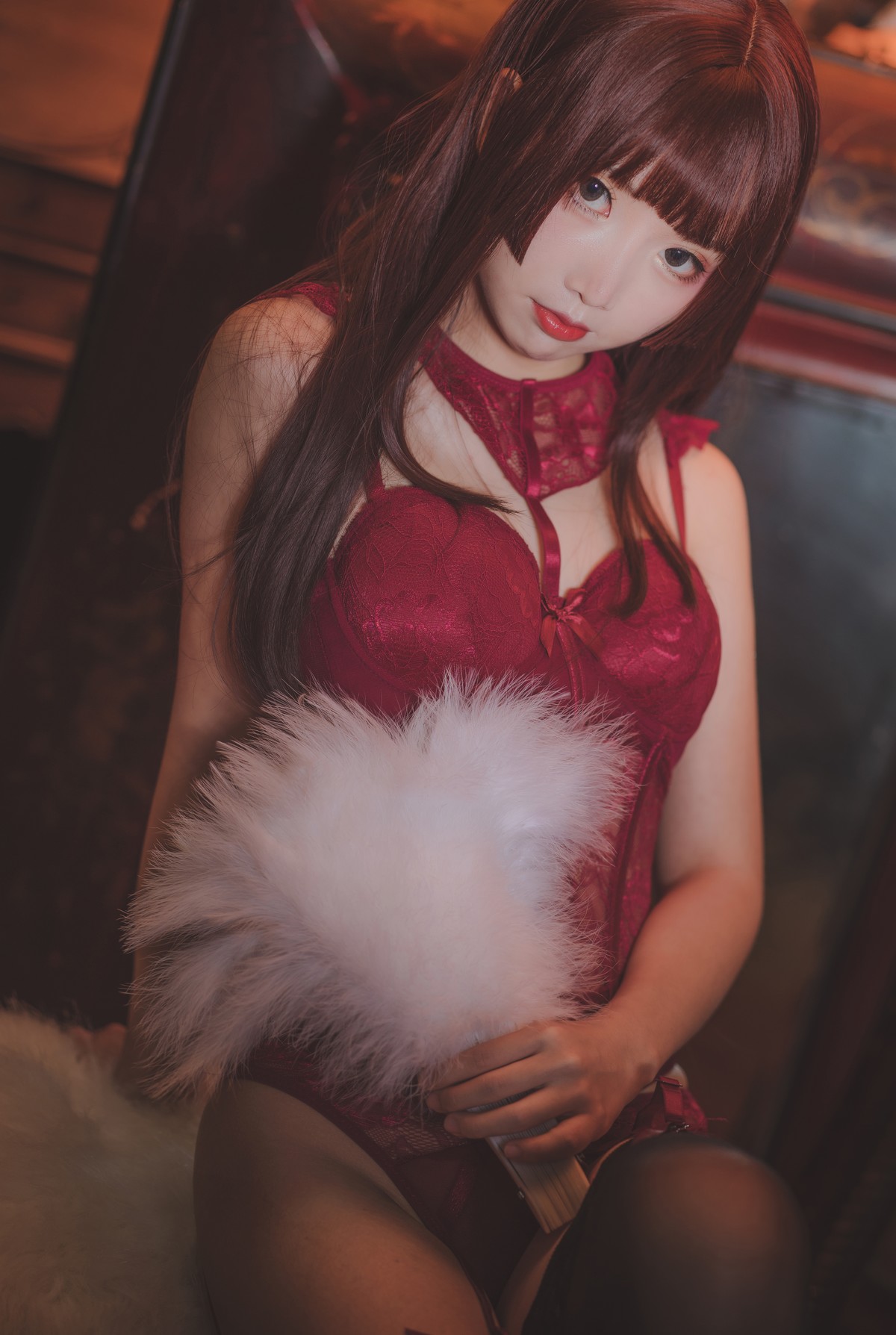 Cosplay 面饼仙儿 脑内少女 红色束衣