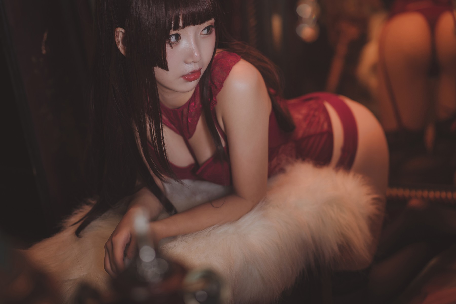 Cosplay 面饼仙儿 脑内少女 红色束衣