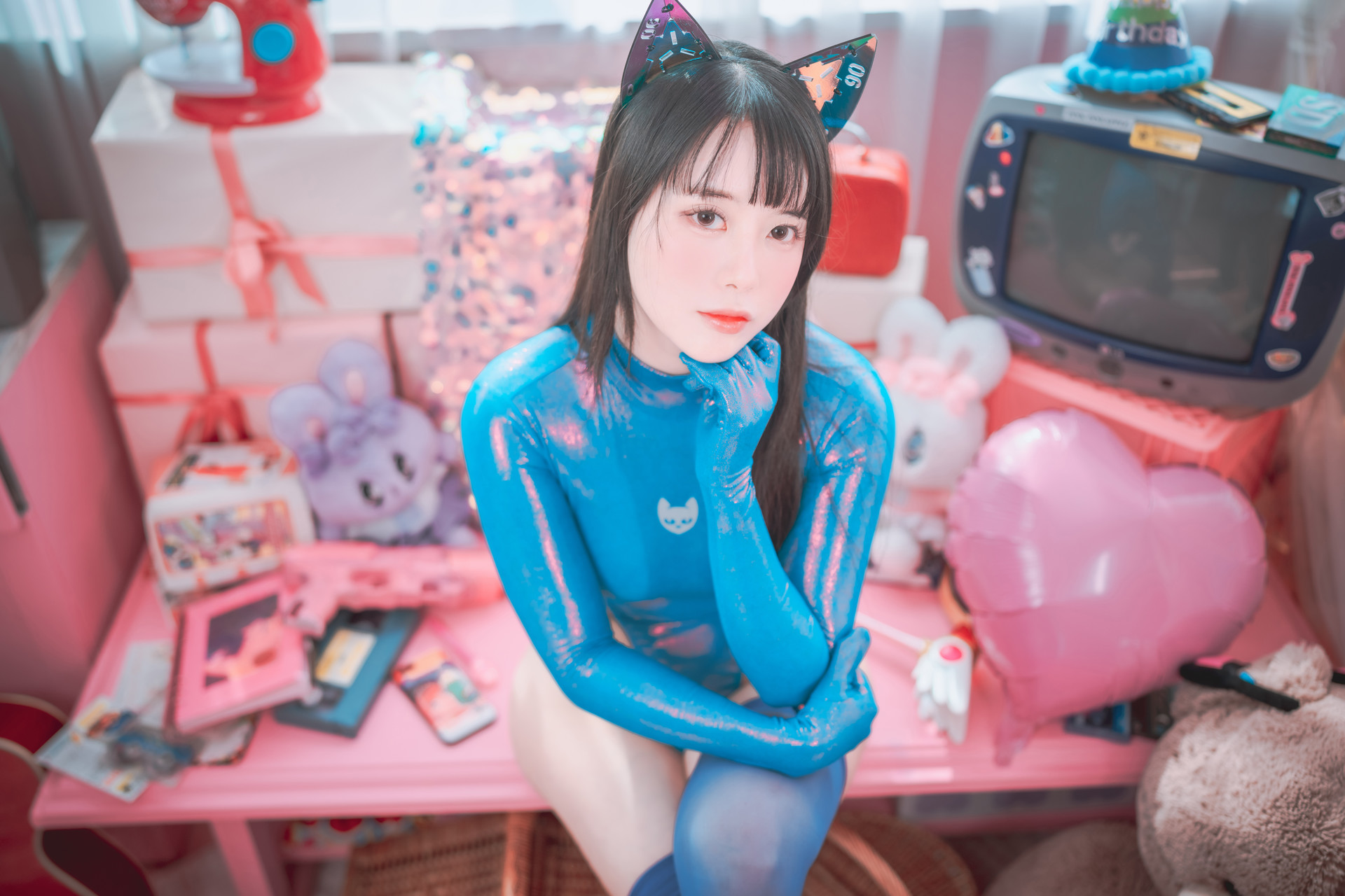 ZziZzi, [DJAWA] Cyber Cat in Mystique Blue Set.01