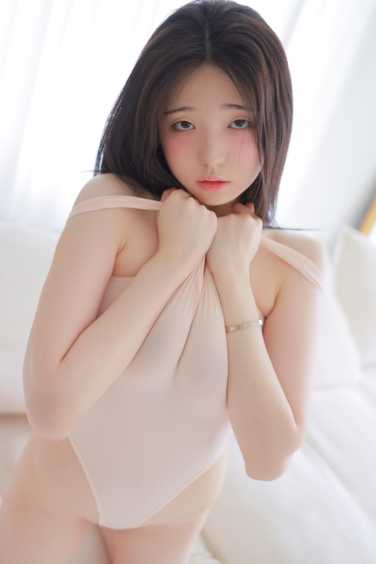 Yeon Woo 연우, [Patreon] White Bodysuit Set.01