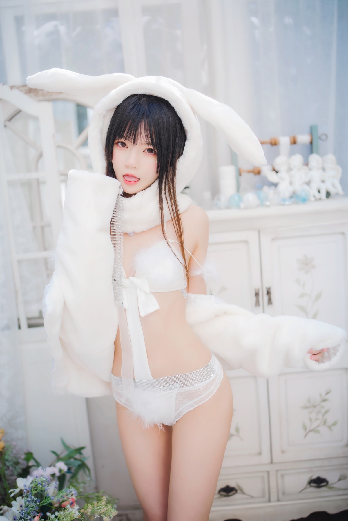 Cosplay 桜桃喵 小白兔 Set.01