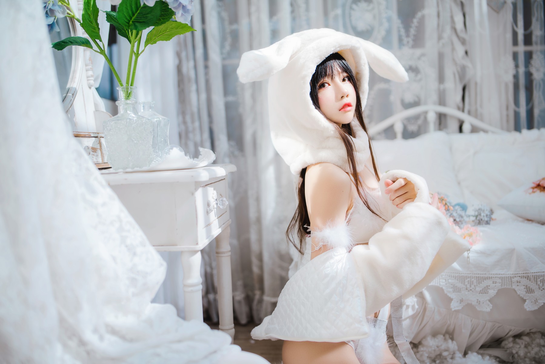 Cosplay 桜桃喵 小白兔 Set.01