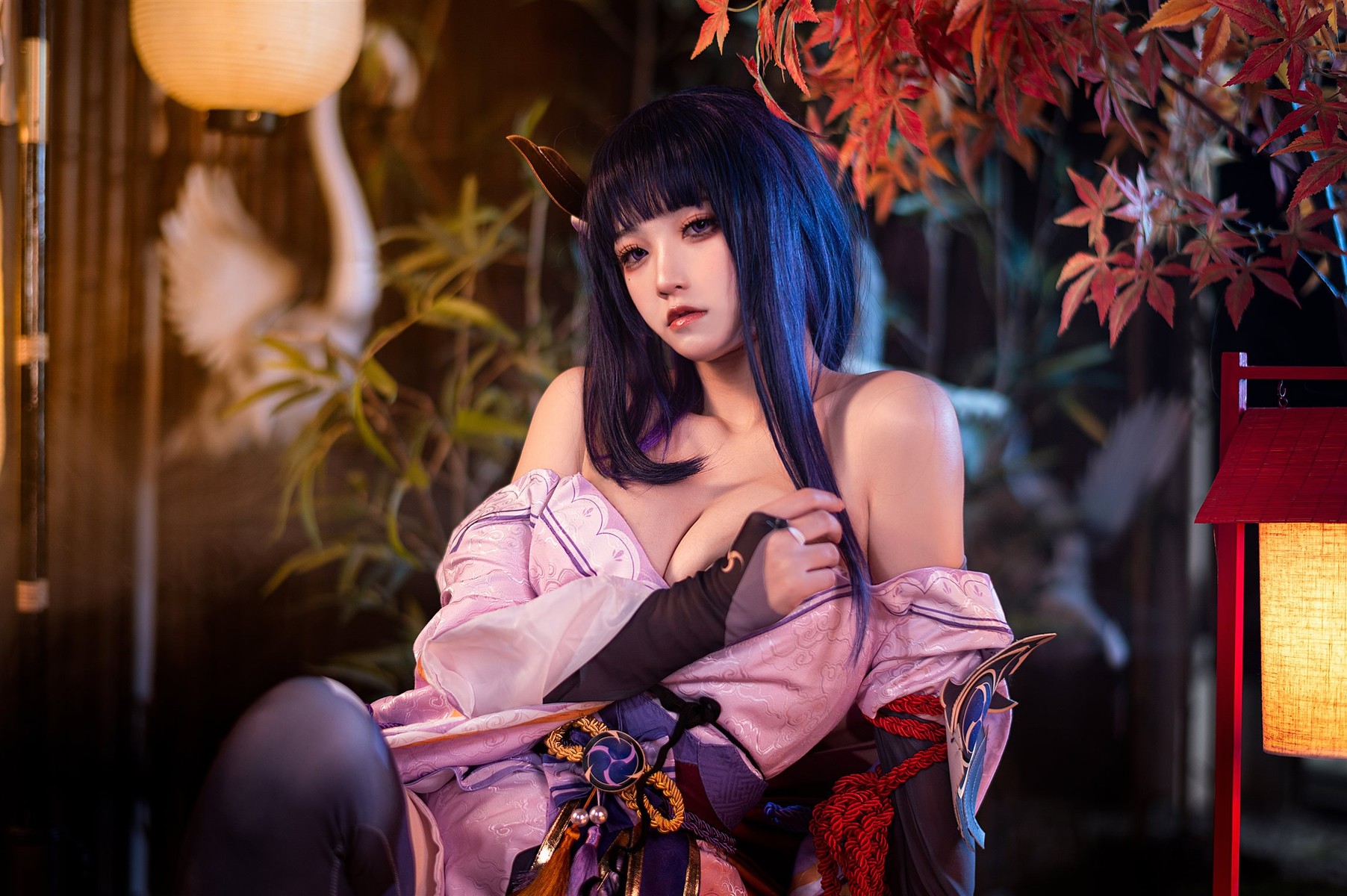 Cosplay 伊喵君 景三 八重 雷神 双倍快乐