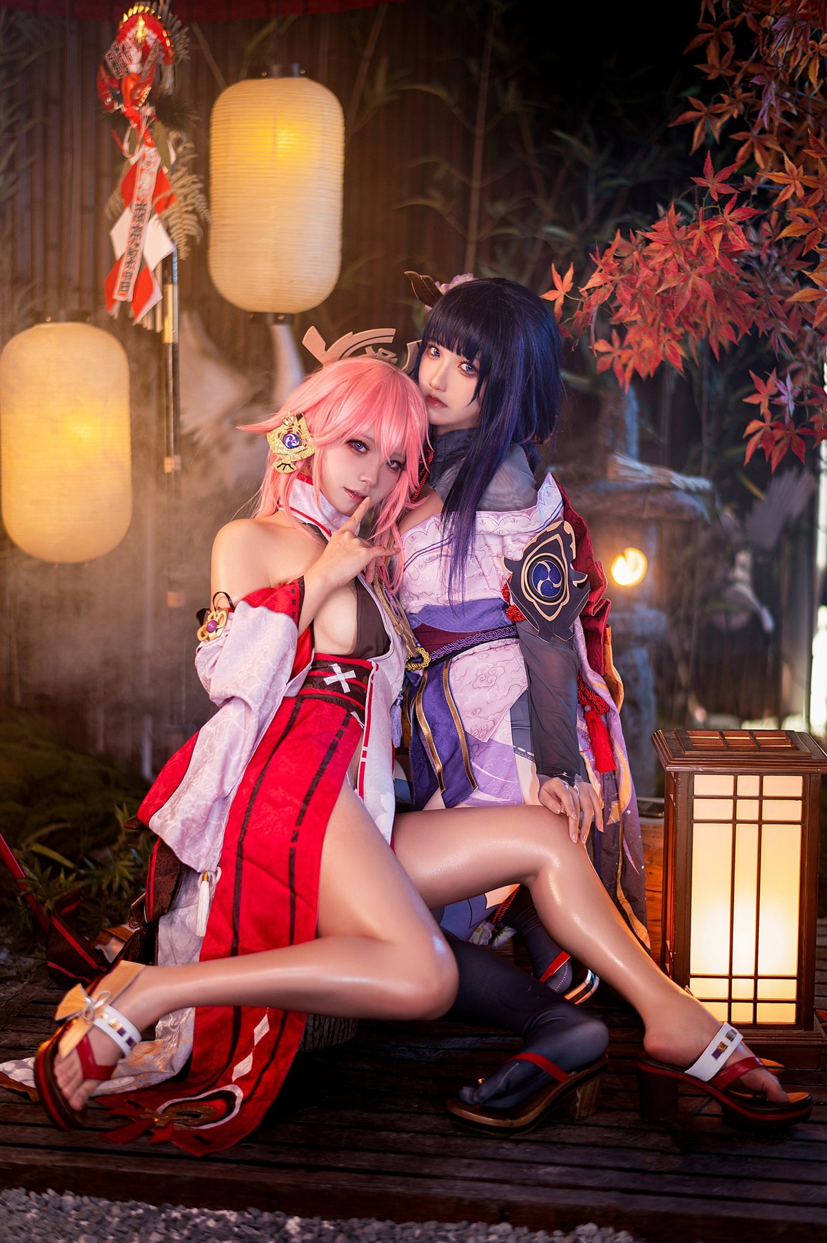 Cosplay 伊喵君 景三 八重 雷神 双倍快乐