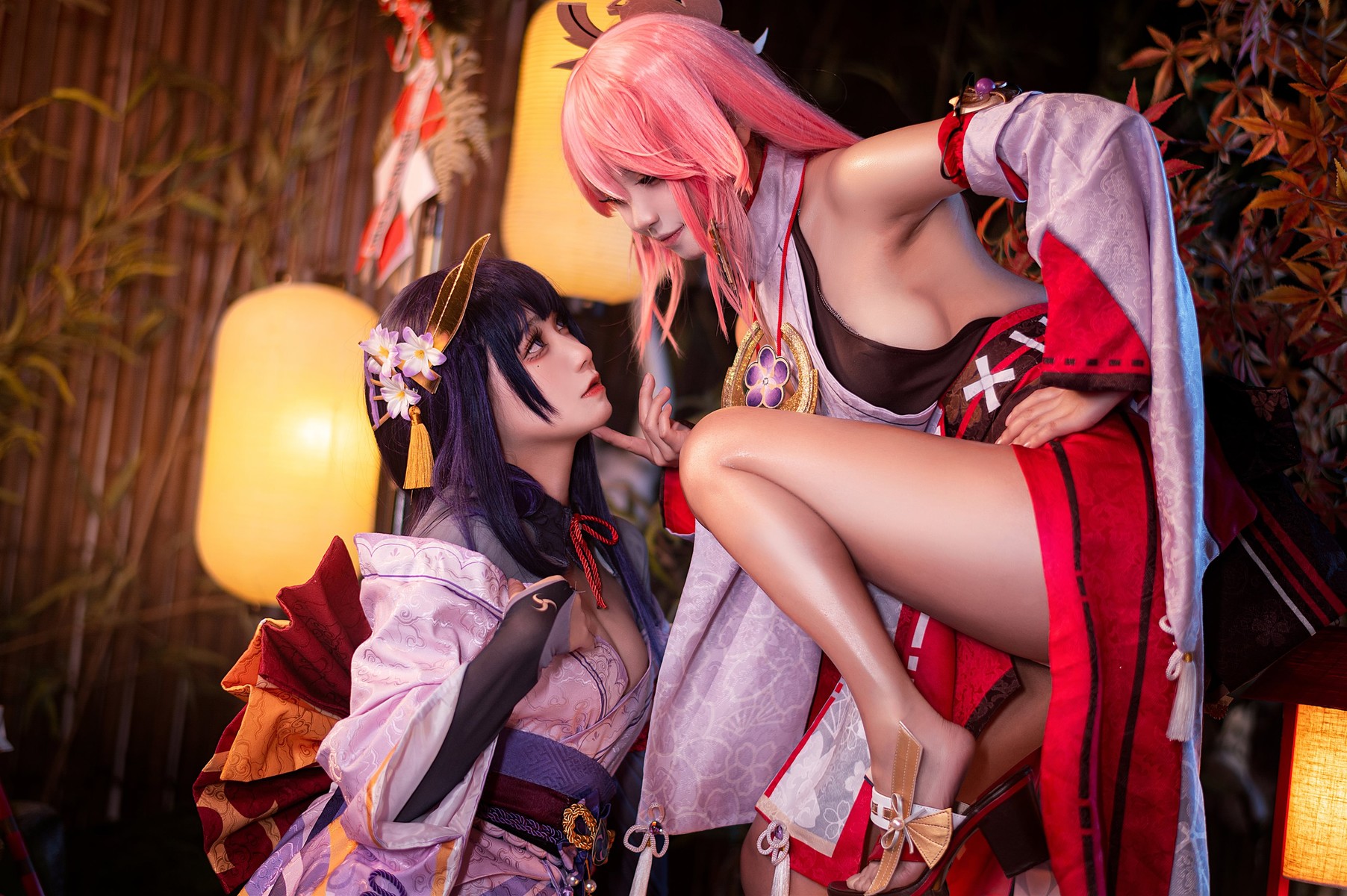 Cosplay 伊喵君 景三 八重 雷神 双倍快乐