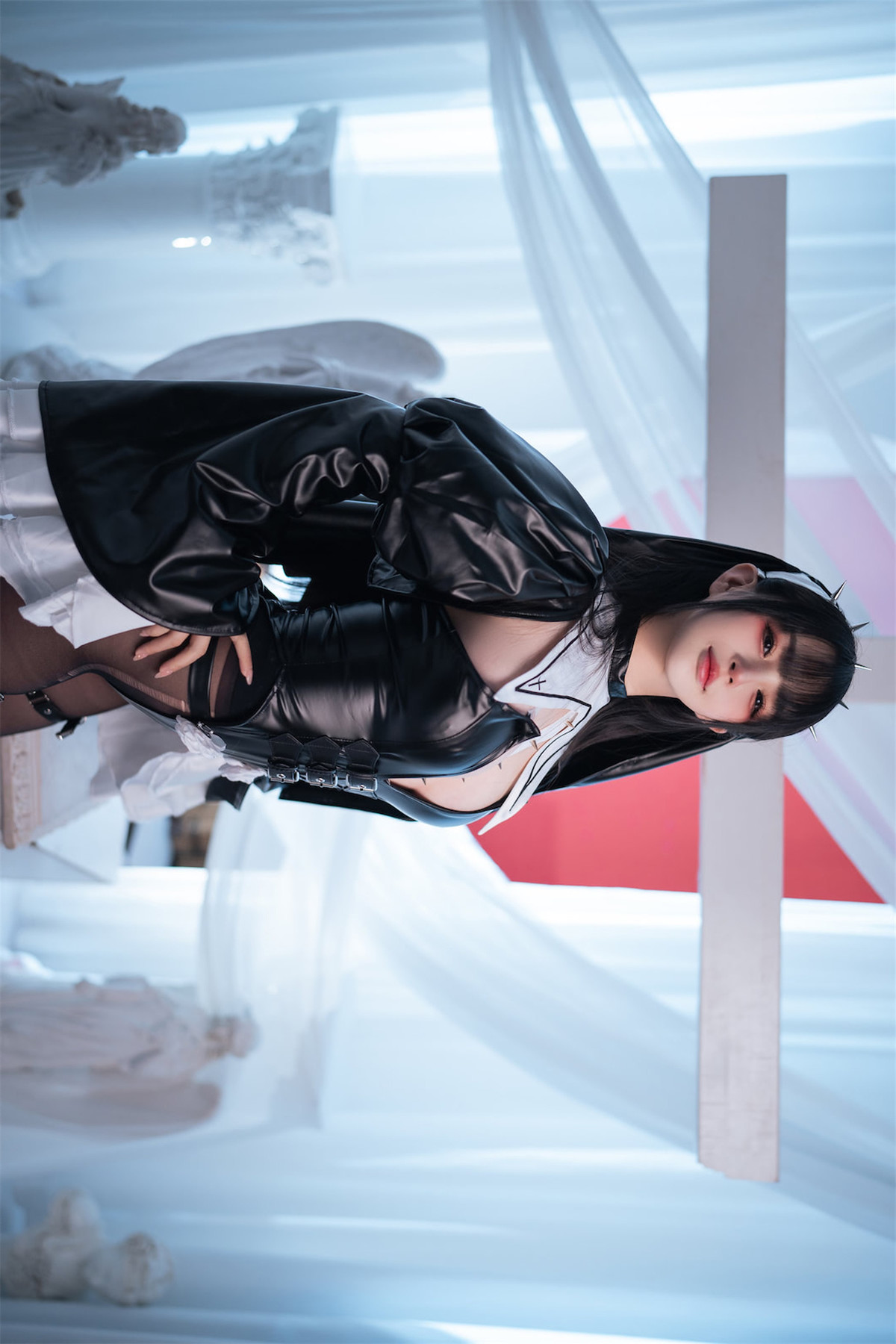Cosplay 桜井宁宁 皮衣修女