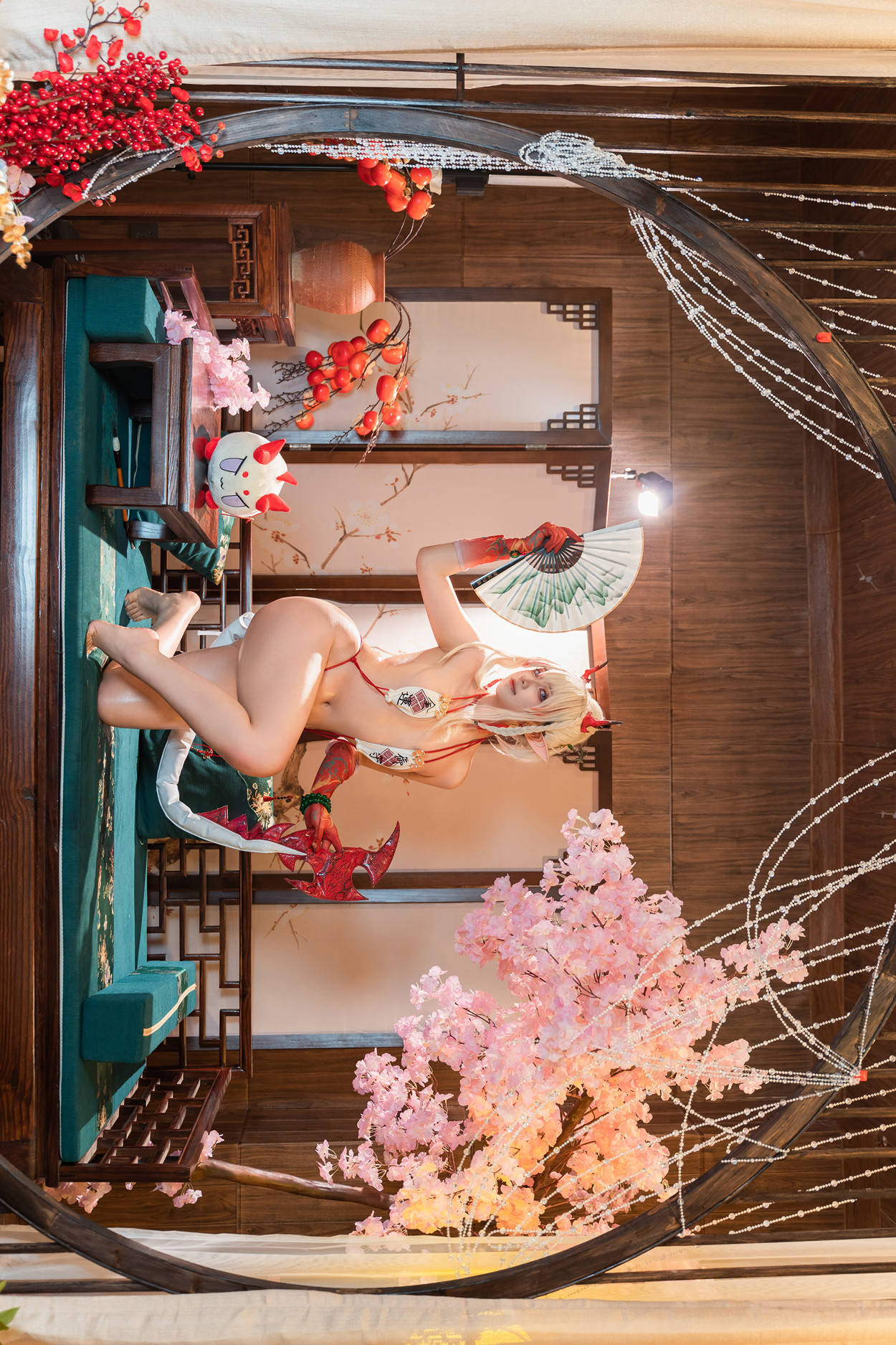 Cosplay 小和甜酒 & 橙风千雅 明日方舟年夕中式双人御守 Set.01