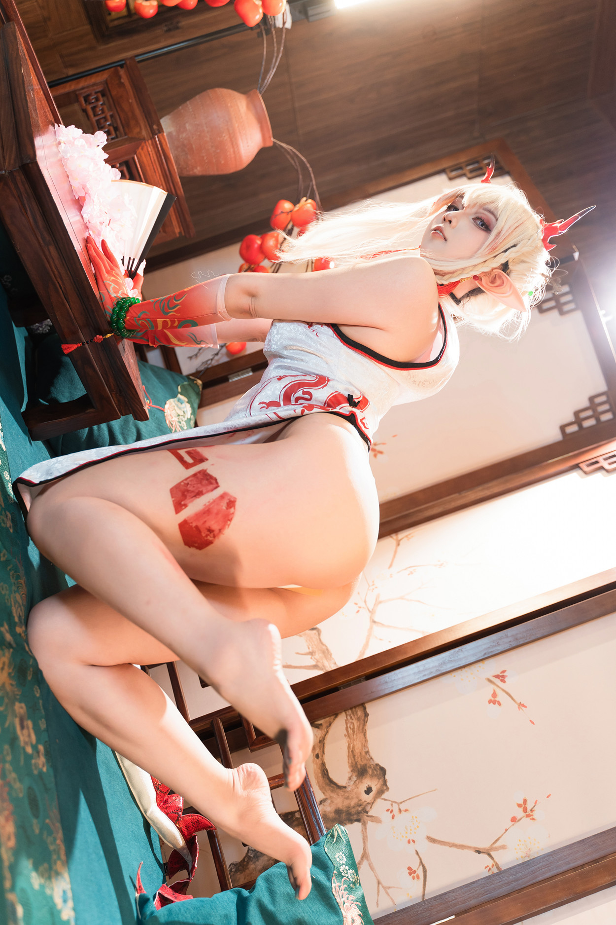 Cosplay 小和甜酒 & 橙风千雅 明日方舟年夕中式双人御守 Set.01