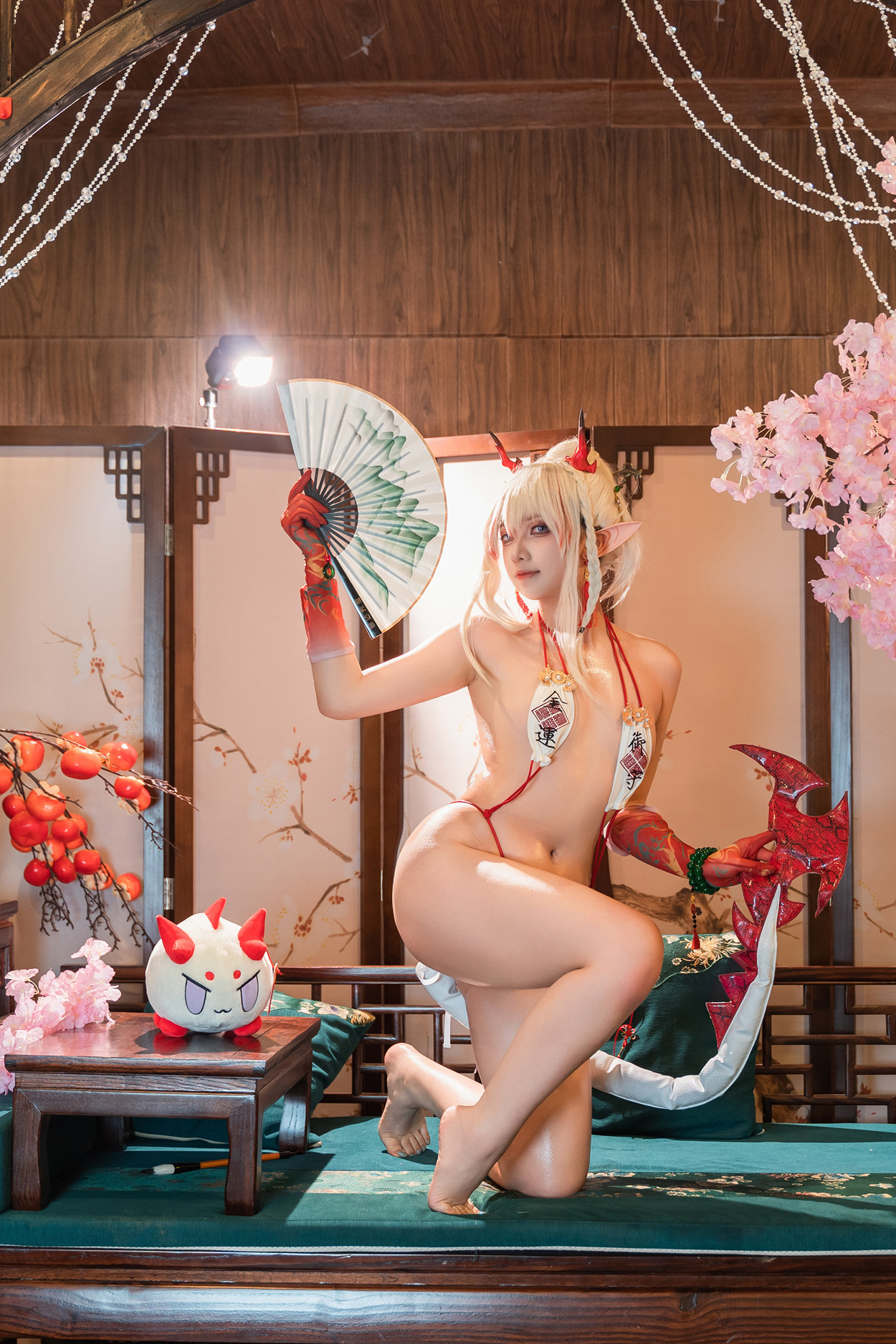 Cosplay 小和甜酒 & 橙风千雅 明日方舟年夕中式双人御守 Set.01
