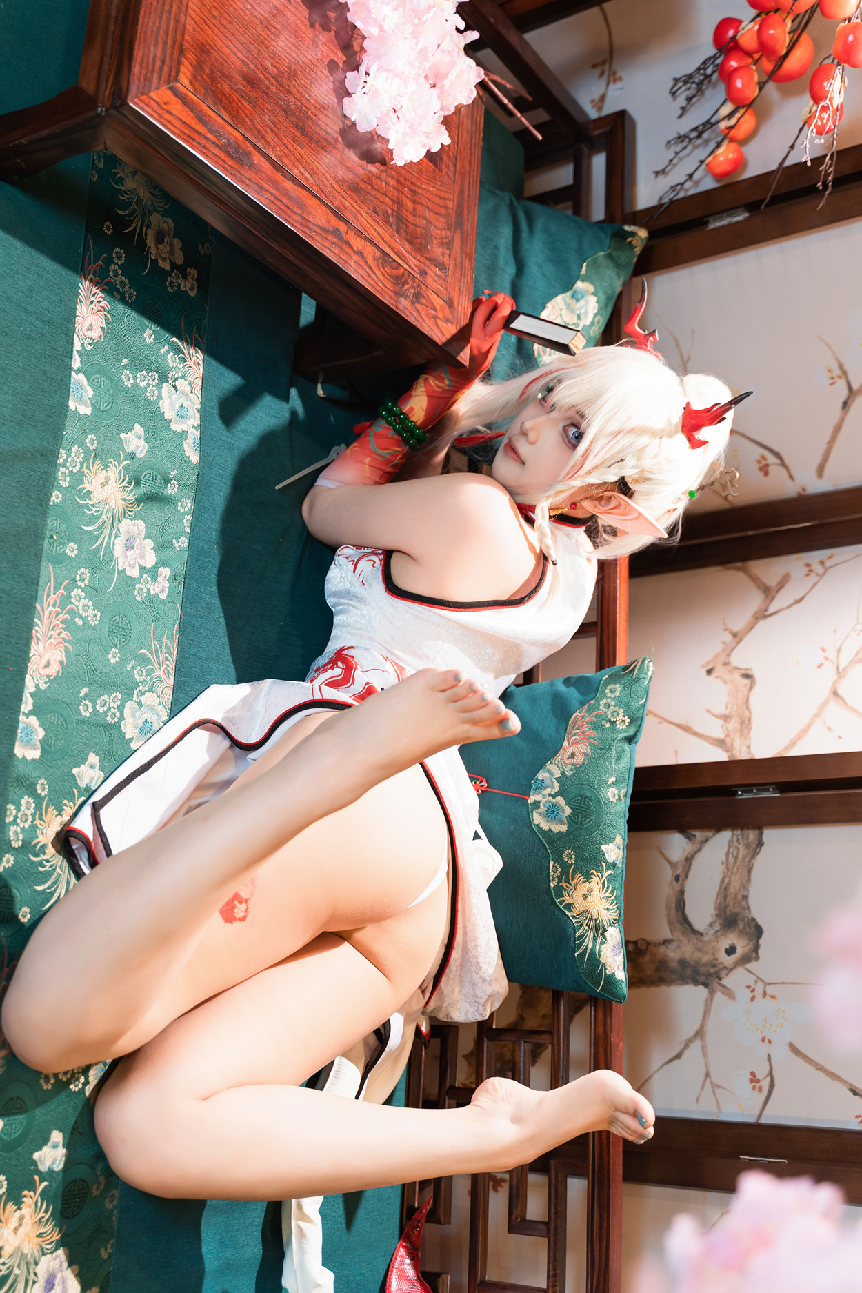 Cosplay 小和甜酒 & 橙风千雅 明日方舟年夕中式双人御守 Set.01