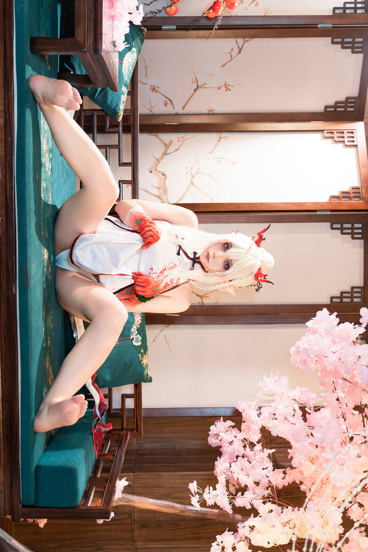 Cosplay 小和甜酒 & 橙风千雅 明日方舟年夕中式双人御守 Set.01
