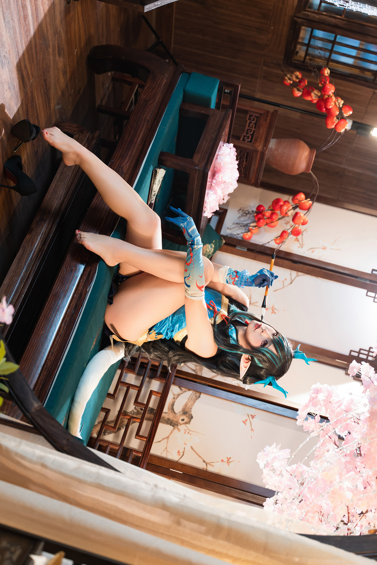 Cosplay 小和甜酒 & 橙风千雅 明日方舟年夕中式双人御守 Set.02