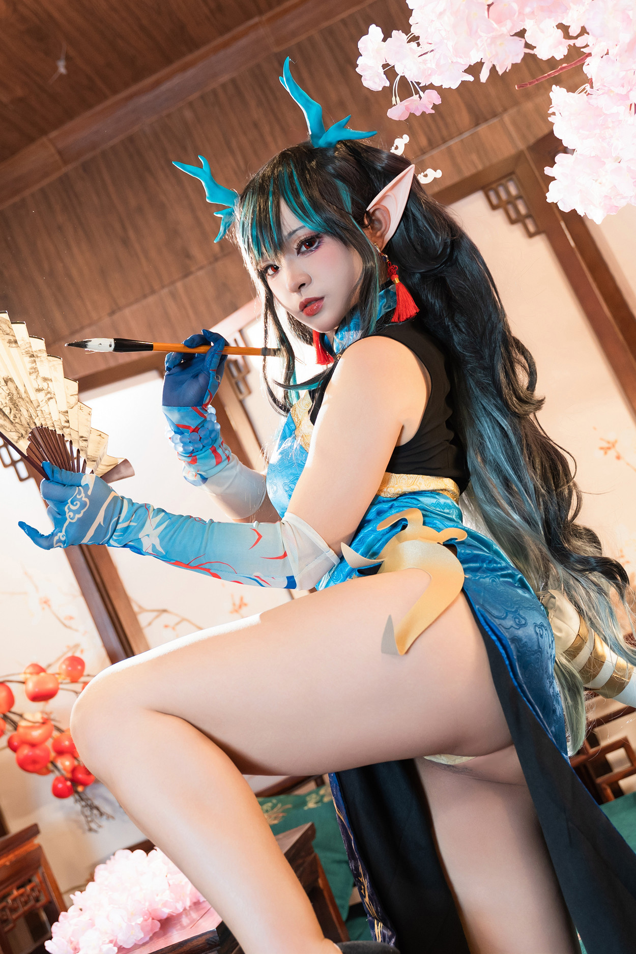 Cosplay 小和甜酒 & 橙风千雅 明日方舟年夕中式双人御守 Set.02