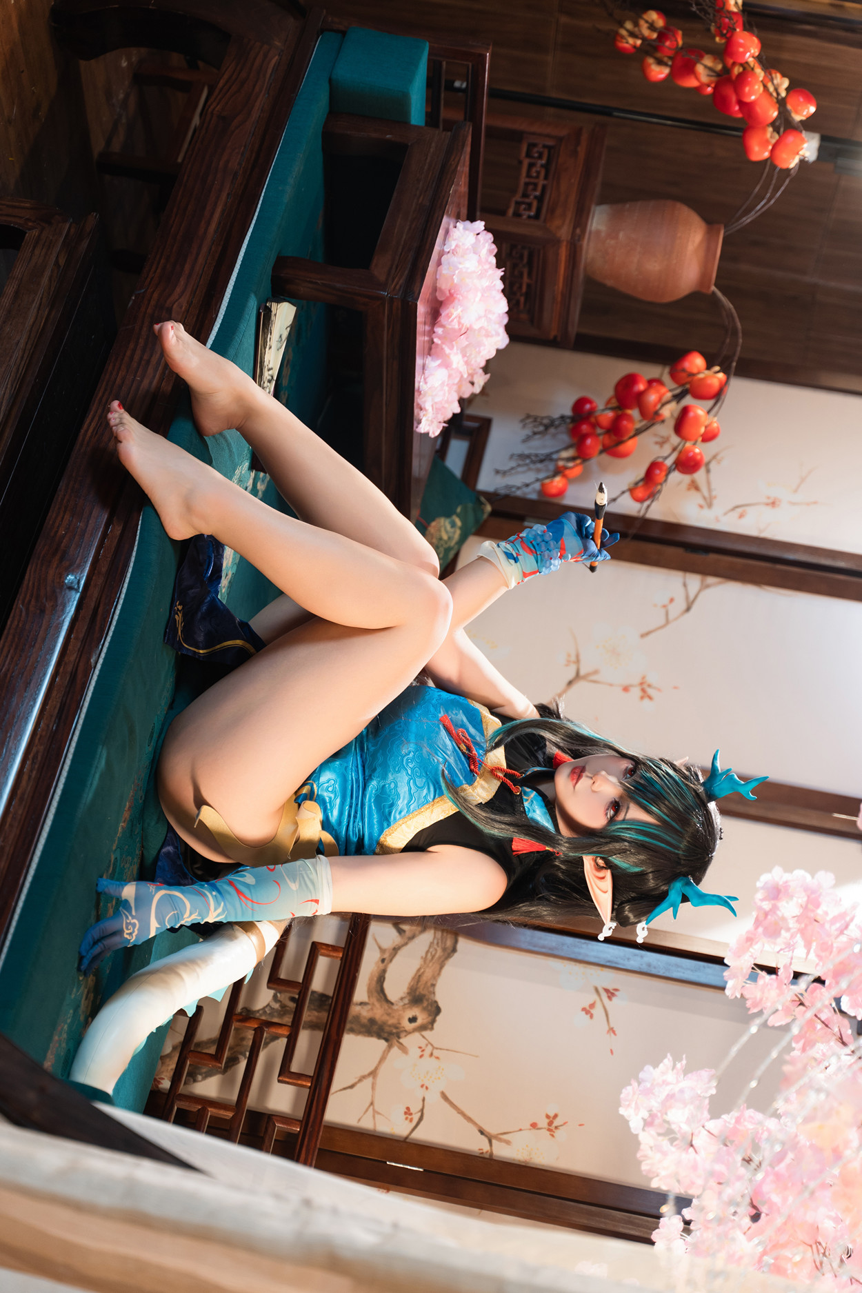 Cosplay 小和甜酒 & 橙风千雅 明日方舟年夕中式双人御守 Set.02