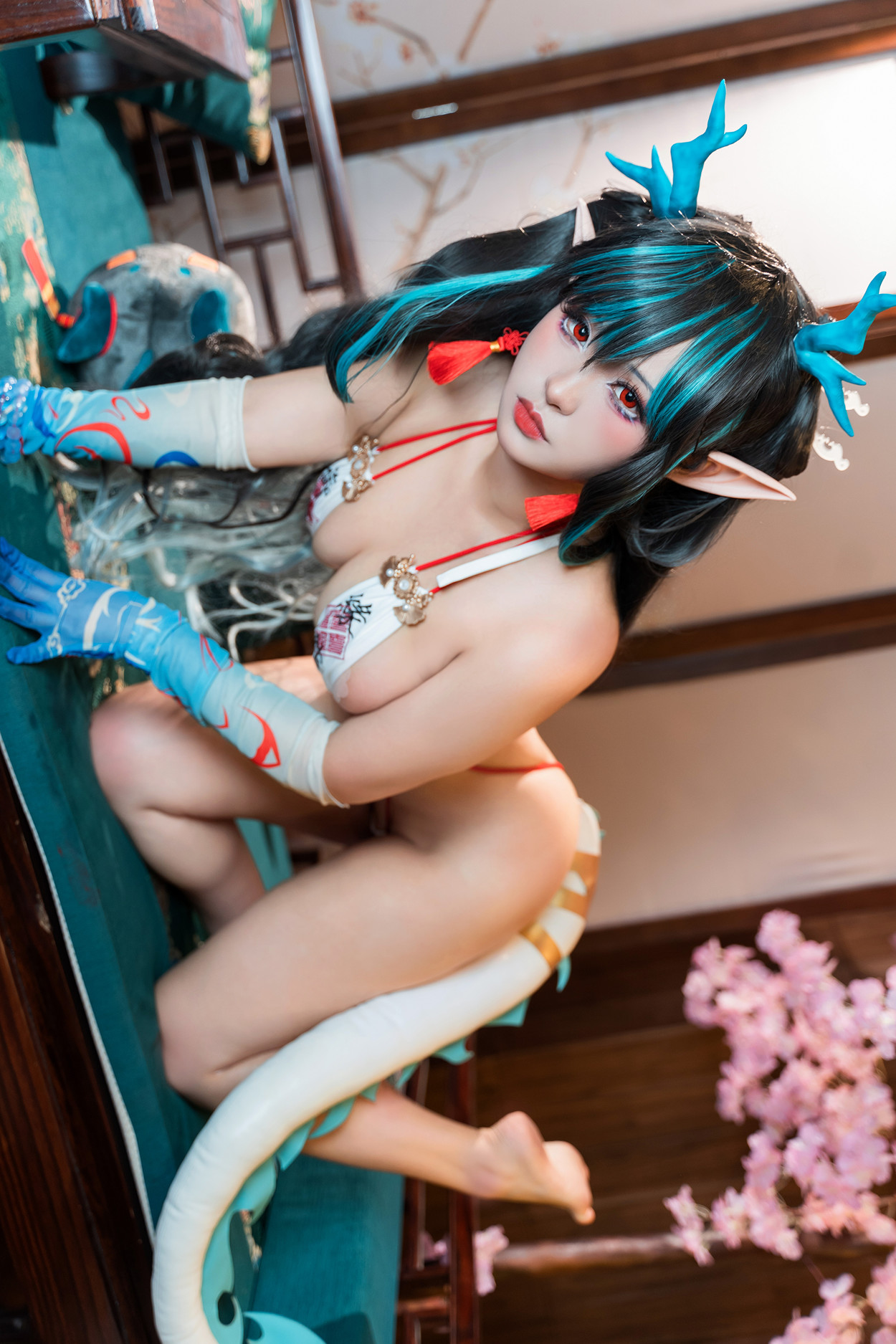 Cosplay 小和甜酒 & 橙风千雅 明日方舟年夕中式双人御守 Set.02
