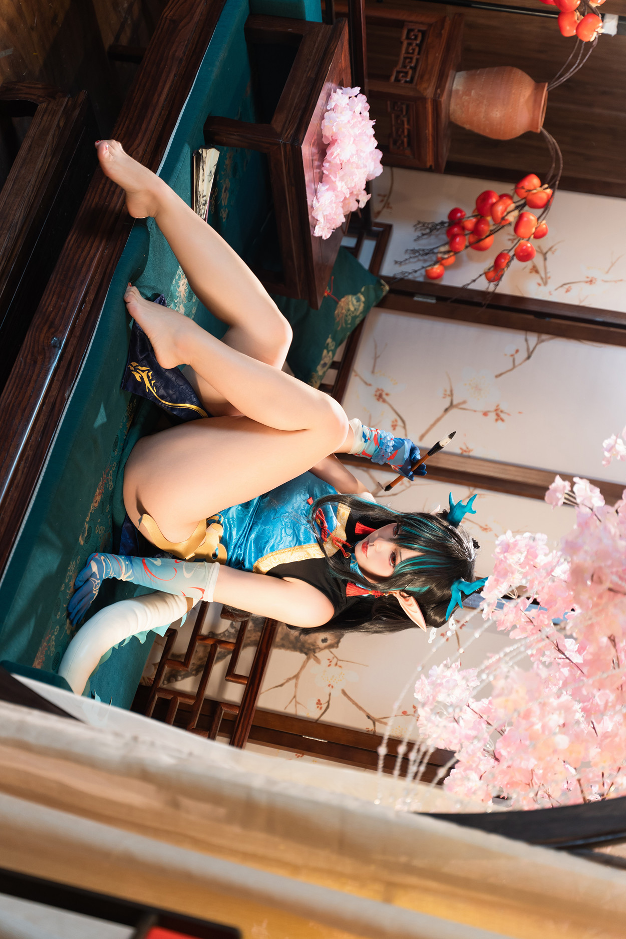 Cosplay 小和甜酒 & 橙风千雅 明日方舟年夕中式双人御守 Set.02