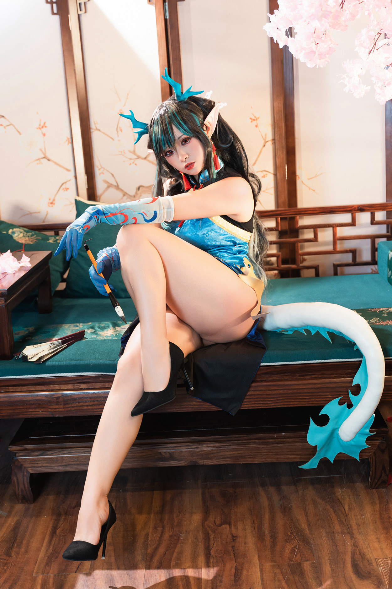 Cosplay 小和甜酒 & 橙风千雅 明日方舟年夕中式双人御守 Set.02