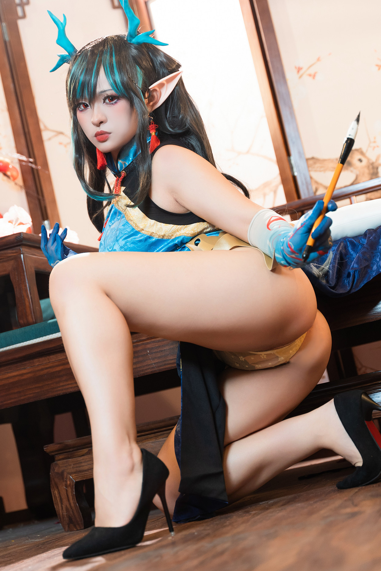 Cosplay 小和甜酒 & 橙风千雅 明日方舟年夕中式双人御守 Set.02