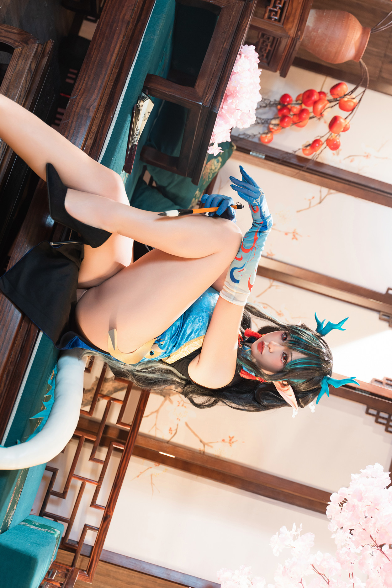 Cosplay 小和甜酒 & 橙风千雅 明日方舟年夕中式双人御守 Set.02