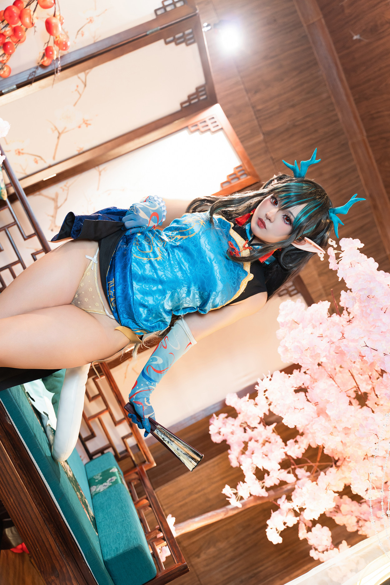 Cosplay 小和甜酒 & 橙风千雅 明日方舟年夕中式双人御守 Set.02