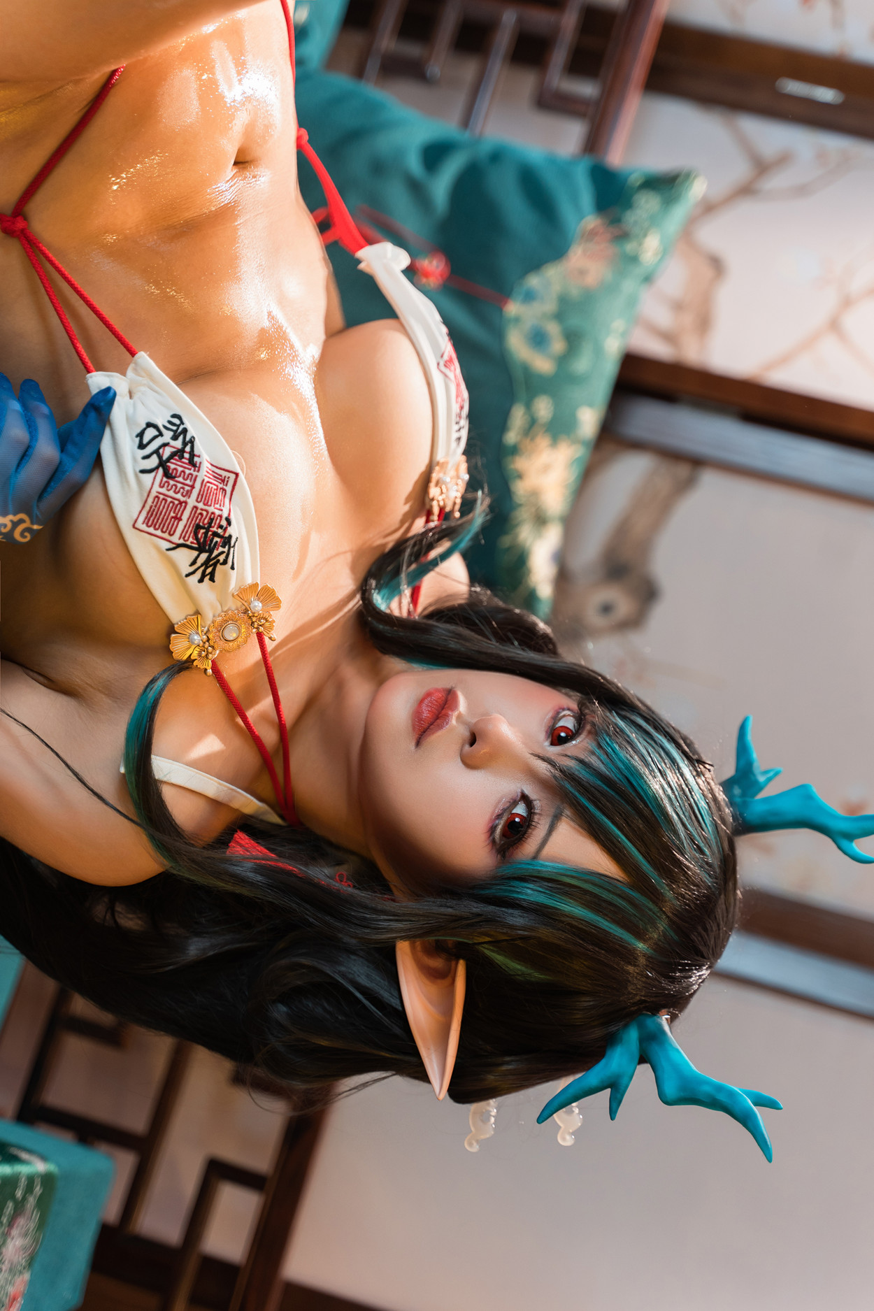 Cosplay 小和甜酒 & 橙风千雅 明日方舟年夕中式双人御守 Set.02