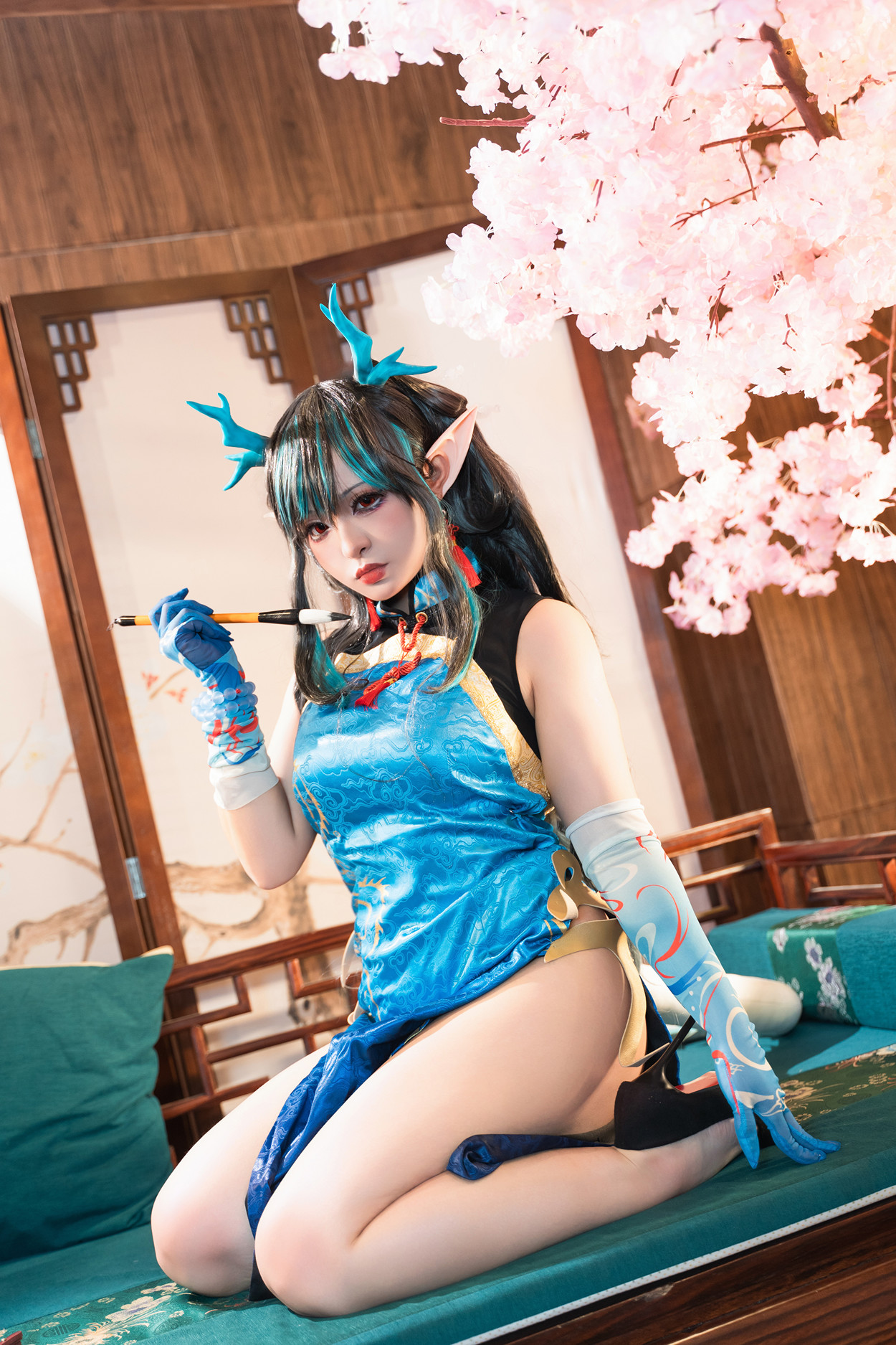 Cosplay 小和甜酒 & 橙风千雅 明日方舟年夕中式双人御守 Set.02