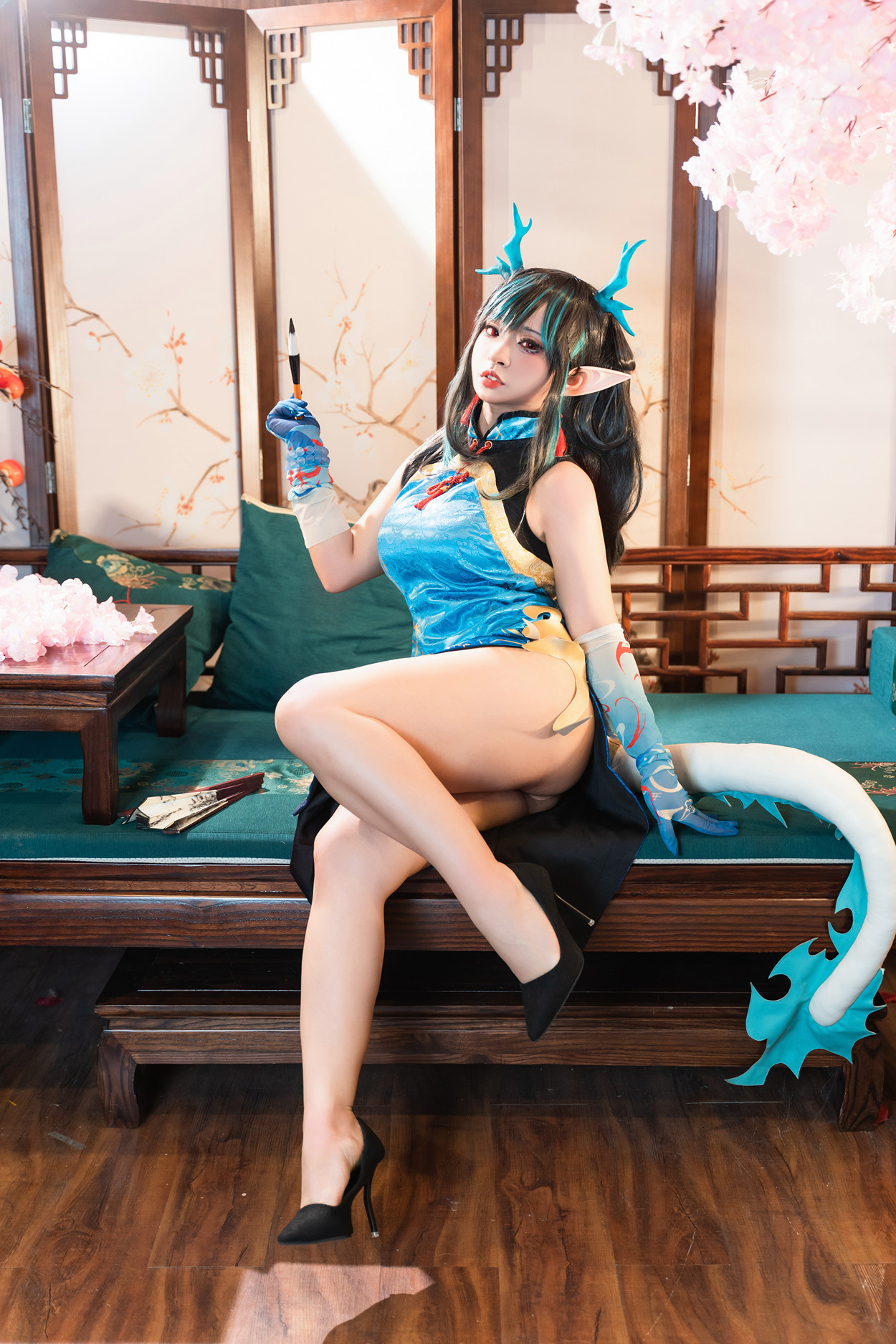 Cosplay 小和甜酒 & 橙风千雅 明日方舟年夕中式双人御守 Set.02