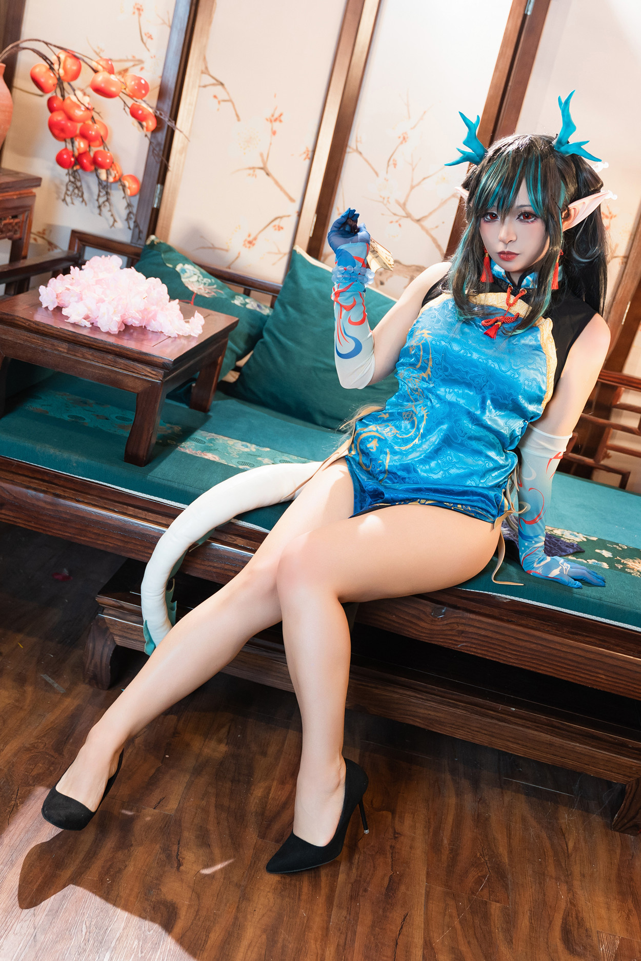 Cosplay 小和甜酒 & 橙风千雅 明日方舟年夕中式双人御守 Set.03