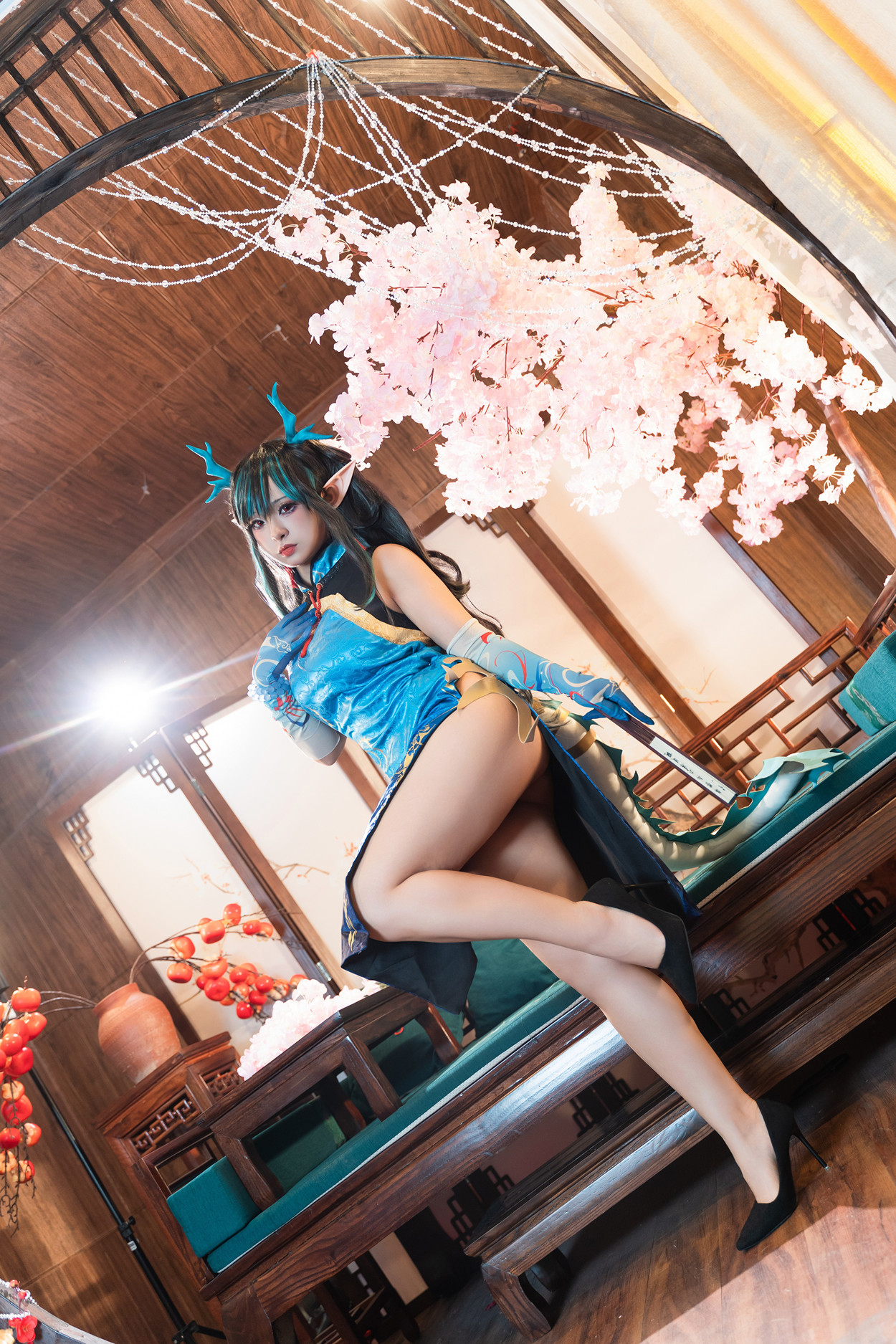 Cosplay 小和甜酒 & 橙风千雅 明日方舟年夕中式双人御守 Set.03