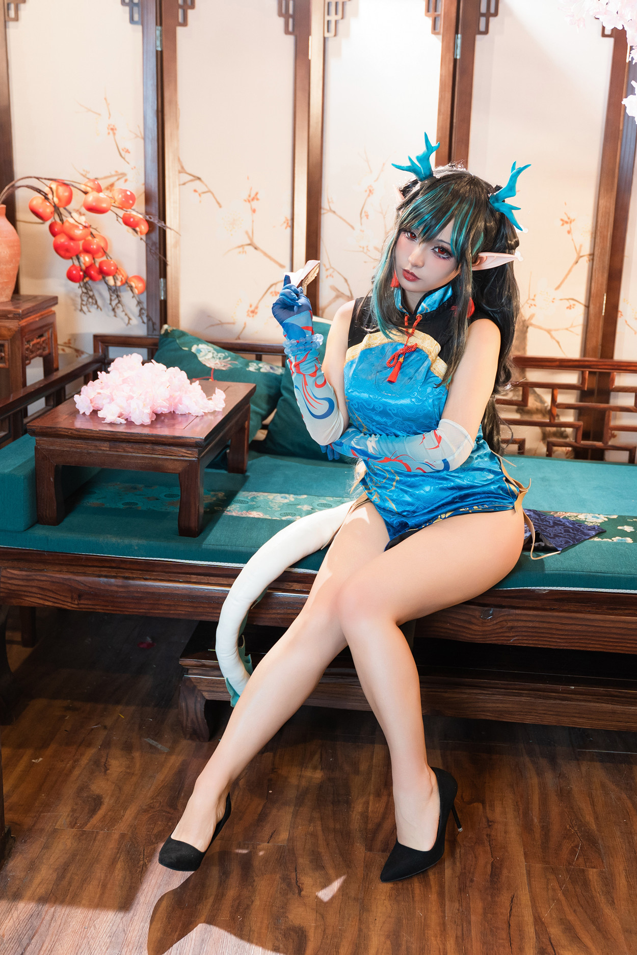 Cosplay 小和甜酒 & 橙风千雅 明日方舟年夕中式双人御守 Set.03