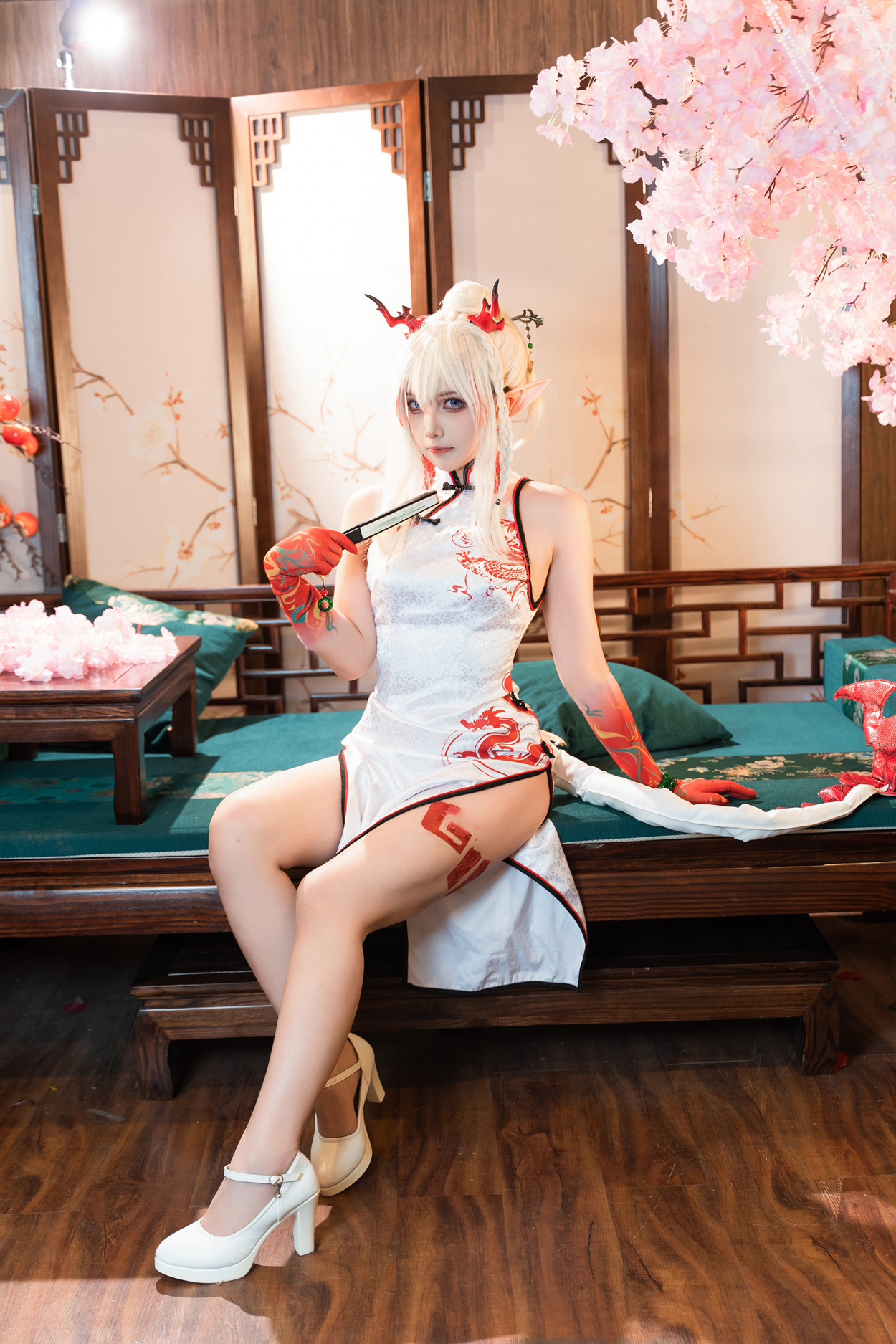 Cosplay 小和甜酒 & 橙风千雅 明日方舟年夕中式双人御守 Set.03