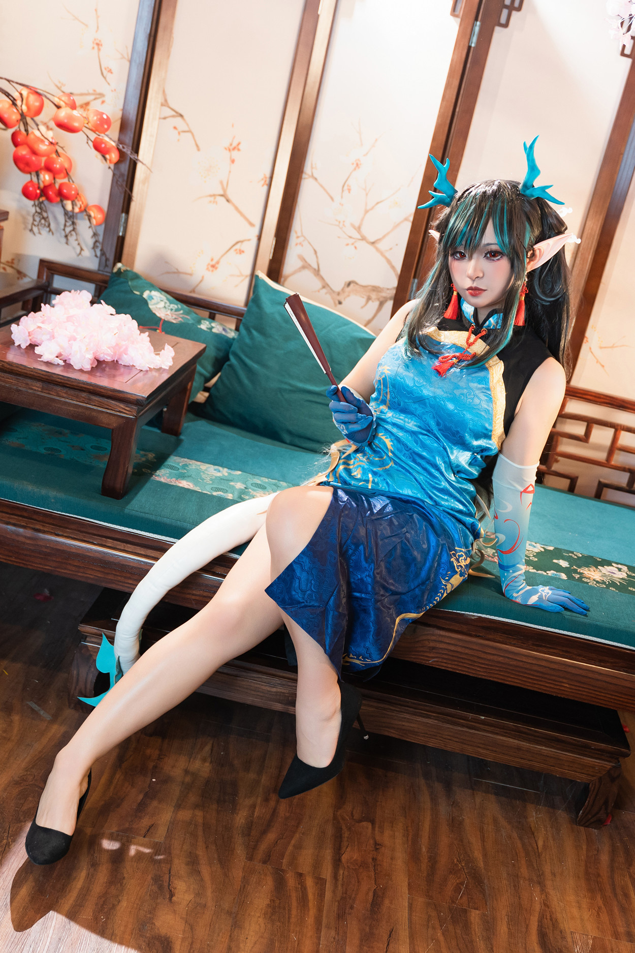 Cosplay 小和甜酒 & 橙风千雅 明日方舟年夕中式双人御守 Set.03