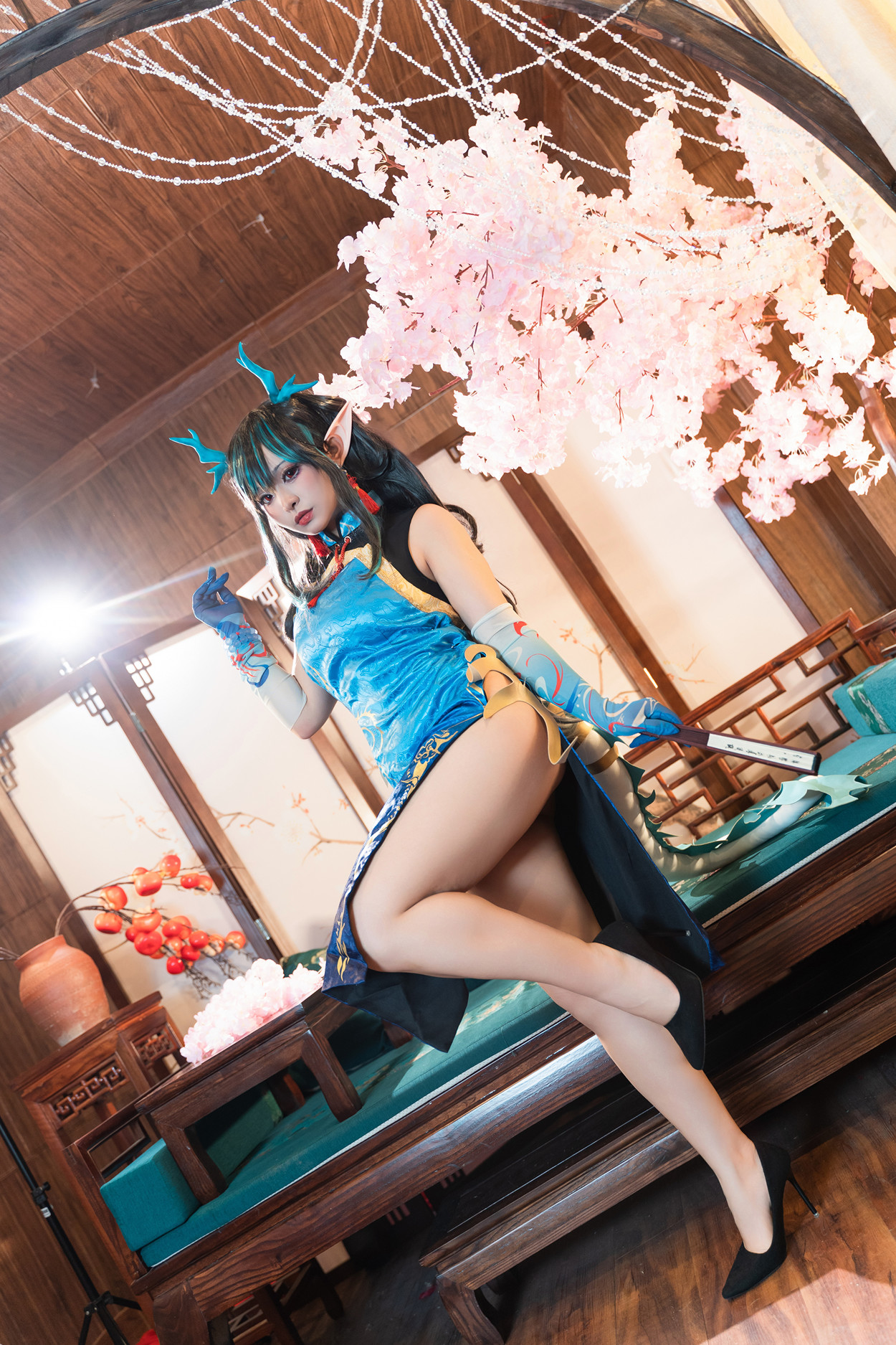 Cosplay 小和甜酒 & 橙风千雅 明日方舟年夕中式双人御守 Set.03