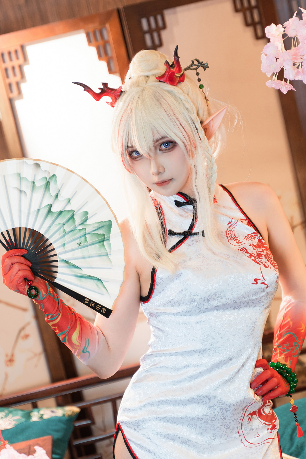 Cosplay 小和甜酒 & 橙风千雅 明日方舟年夕中式双人御守 Set.03