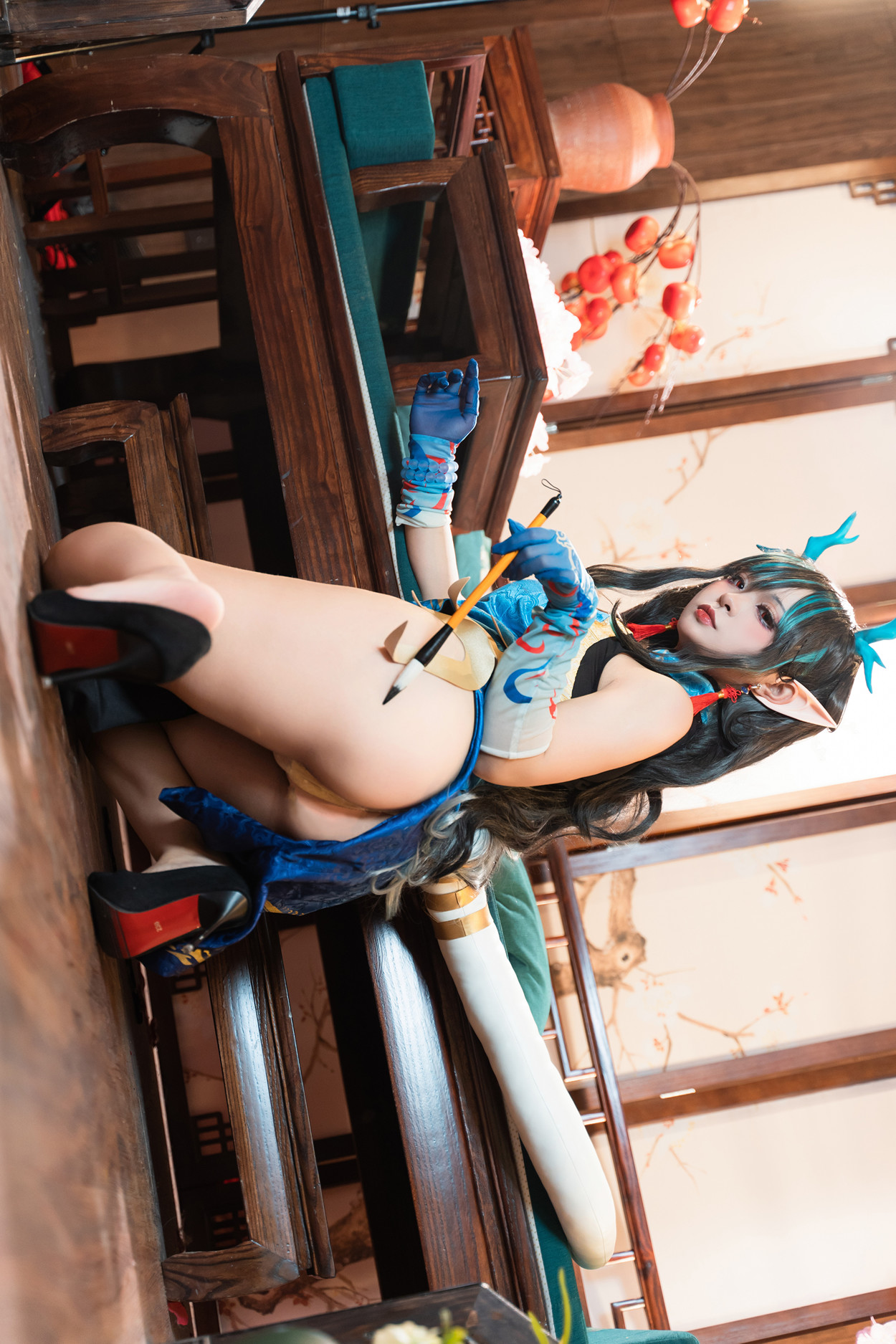 Cosplay 小和甜酒 & 橙风千雅 明日方舟年夕中式双人御守 Set.03