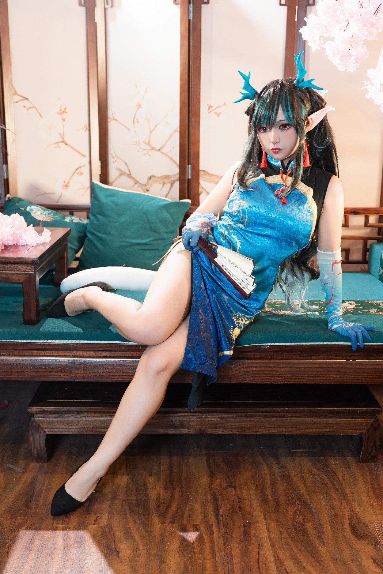 Cosplay 小和甜酒 & 橙风千雅 明日方舟年夕中式双人御守 Set.03