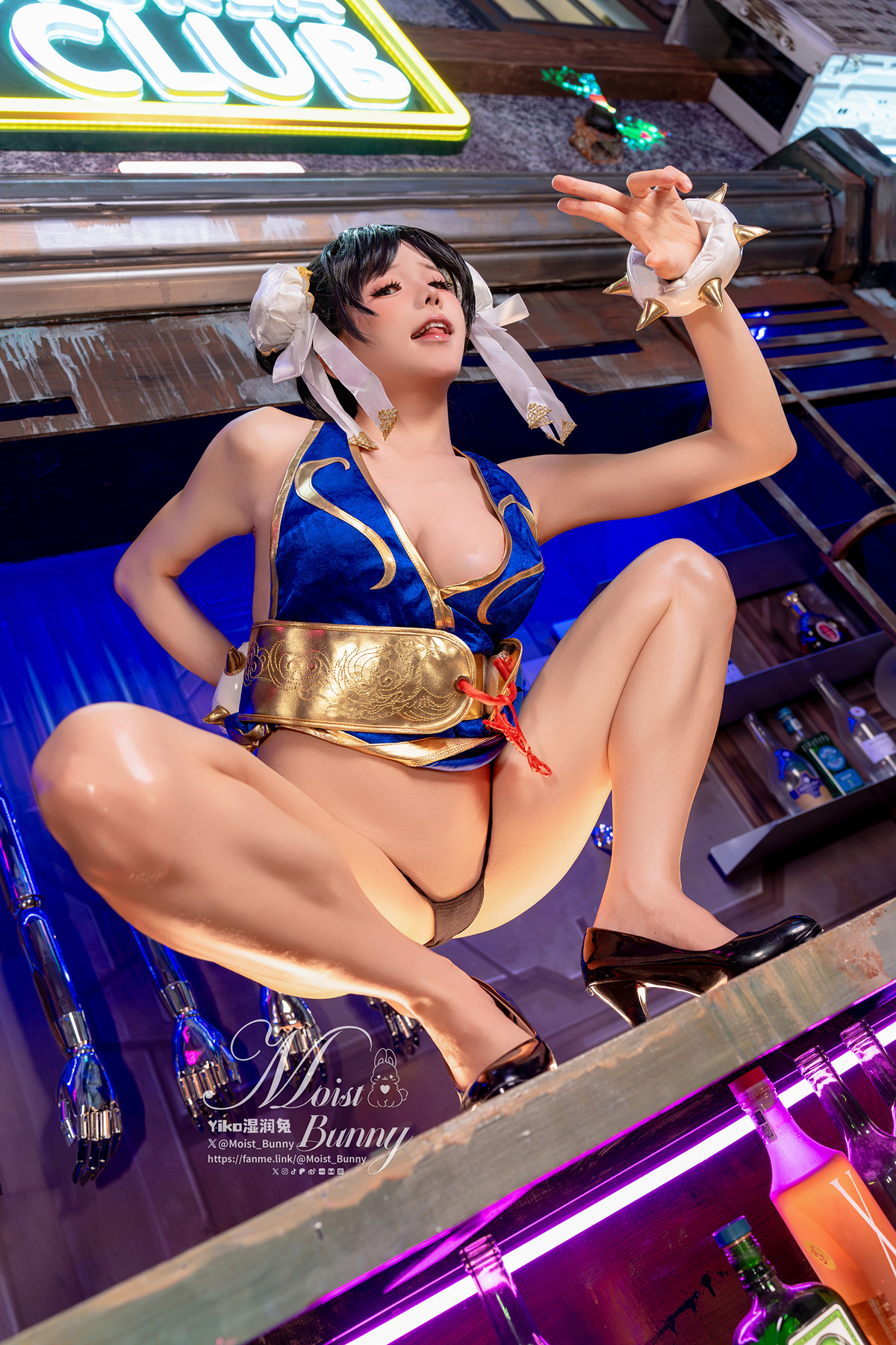 Cosplay 黏黏团子兔 – 2月作品『街霸-春丽』桃花中式 Set.01