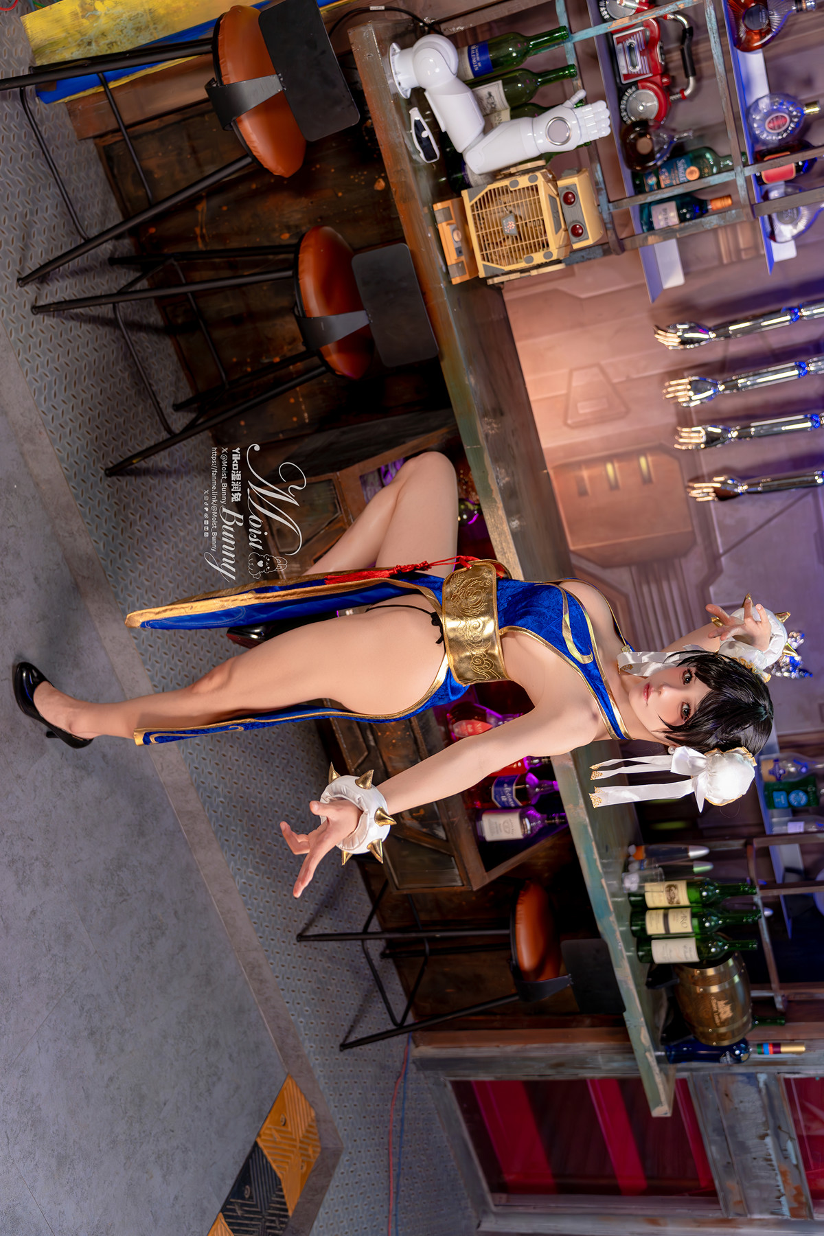Cosplay 黏黏团子兔 – 2月作品『街霸-春丽』桃花中式 Set.01