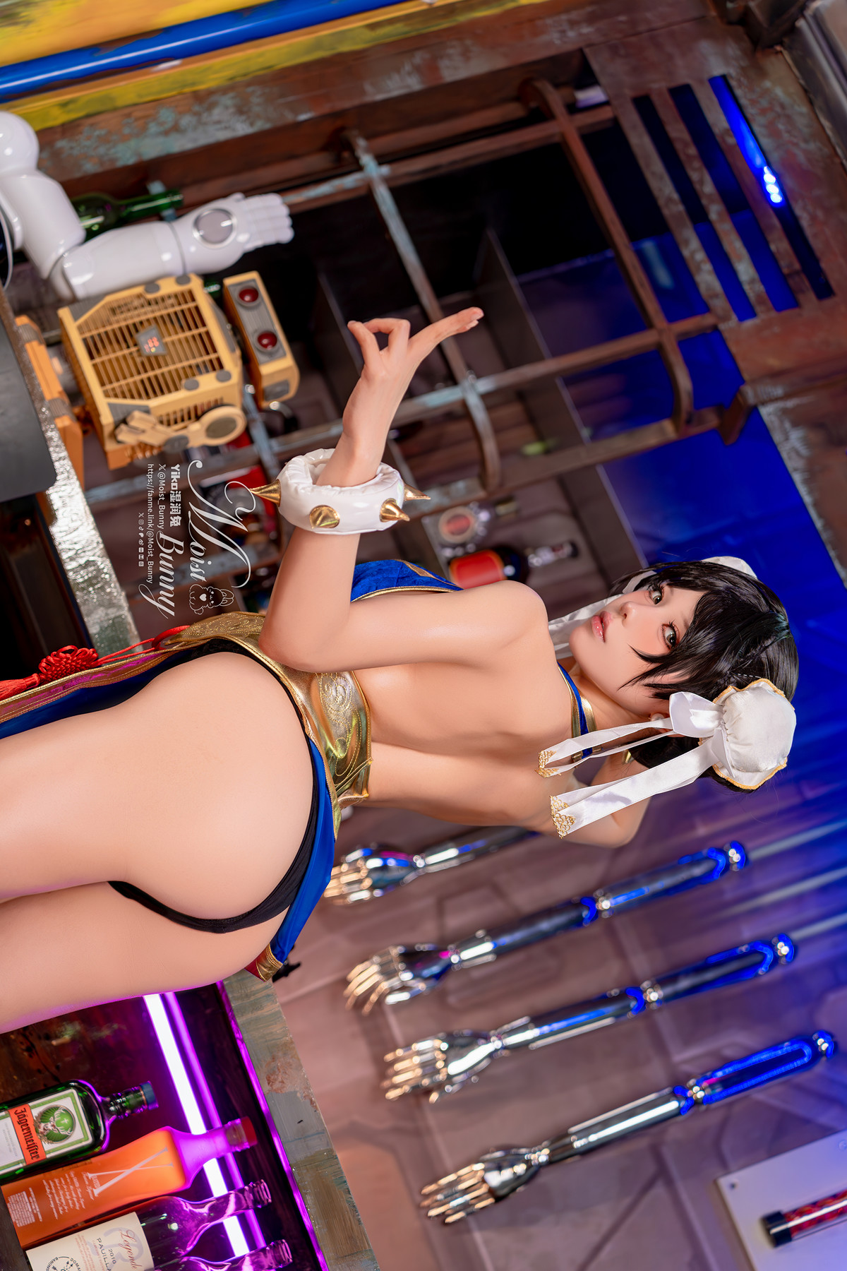Cosplay 黏黏团子兔 – 2月作品『街霸-春丽』桃花中式 Set.01