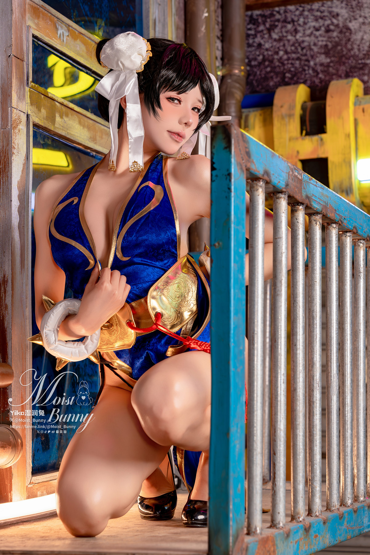 Cosplay 黏黏团子兔 – 2月作品『街霸-春丽』桃花中式 Set.02