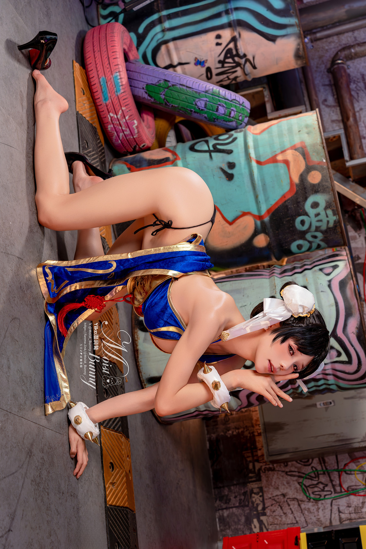 Cosplay 黏黏团子兔 – 2月作品『街霸-春丽』桃花中式 Set.02