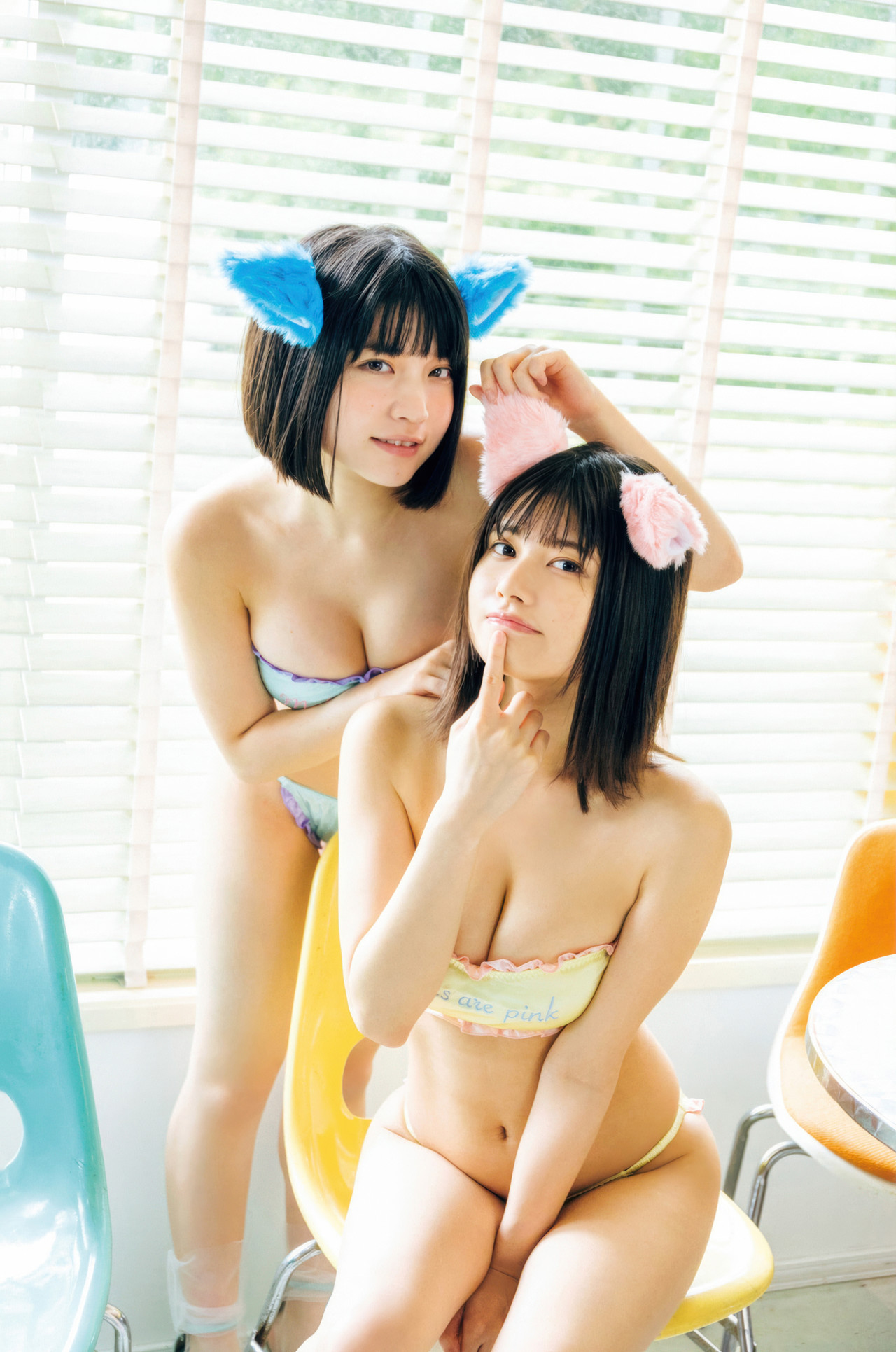 Nemoto Nagi 根本凪, Rin Kaname 鹿目凛, from でんぱ組.inc 写真集 ねもぺろ 「萌えキュン」 だけじゃありません。 Set.01
