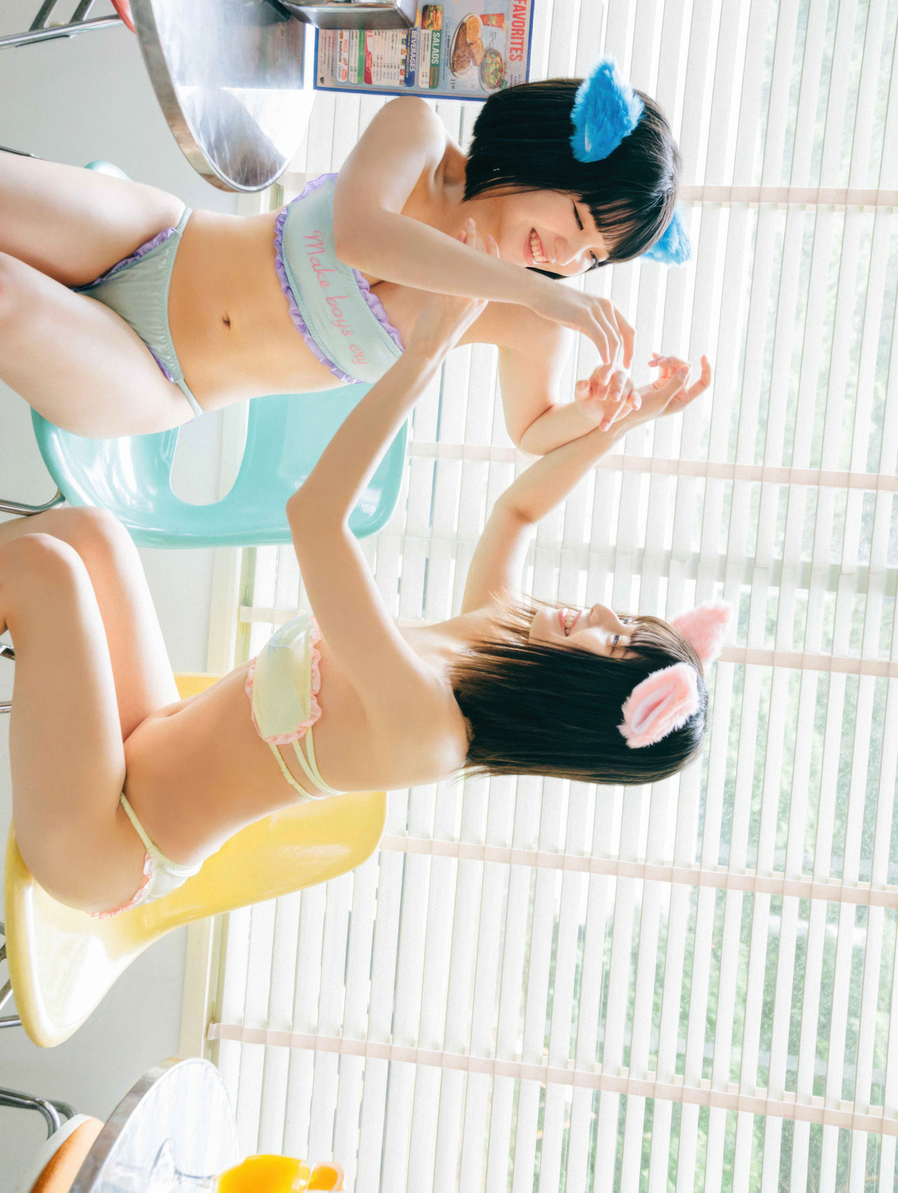 Nemoto Nagi 根本凪, Rin Kaname 鹿目凛, from でんぱ組.inc 写真集 ねもぺろ 「萌えキュン」 だけじゃありません。 Set.01