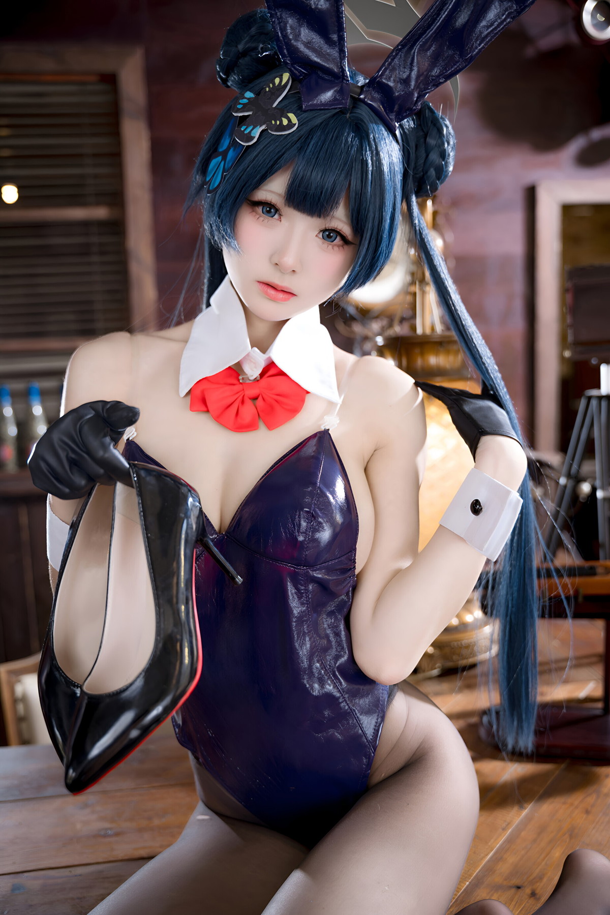 Cosplay 九柒喵 – 蔚蓝档案 龙华妃咲 兔女郎