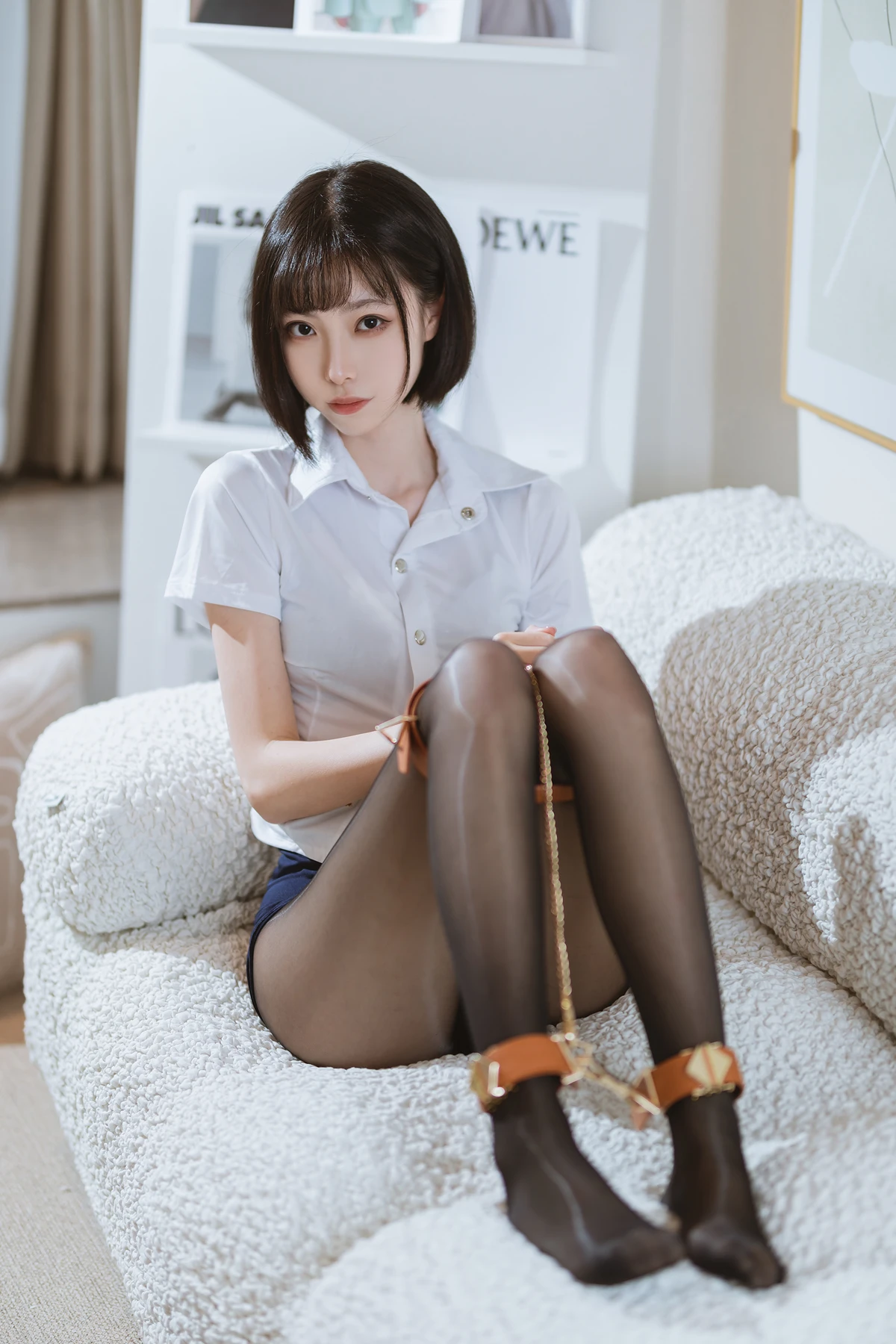 Cosplay 许岚LAN – 束缚黑色丝袜