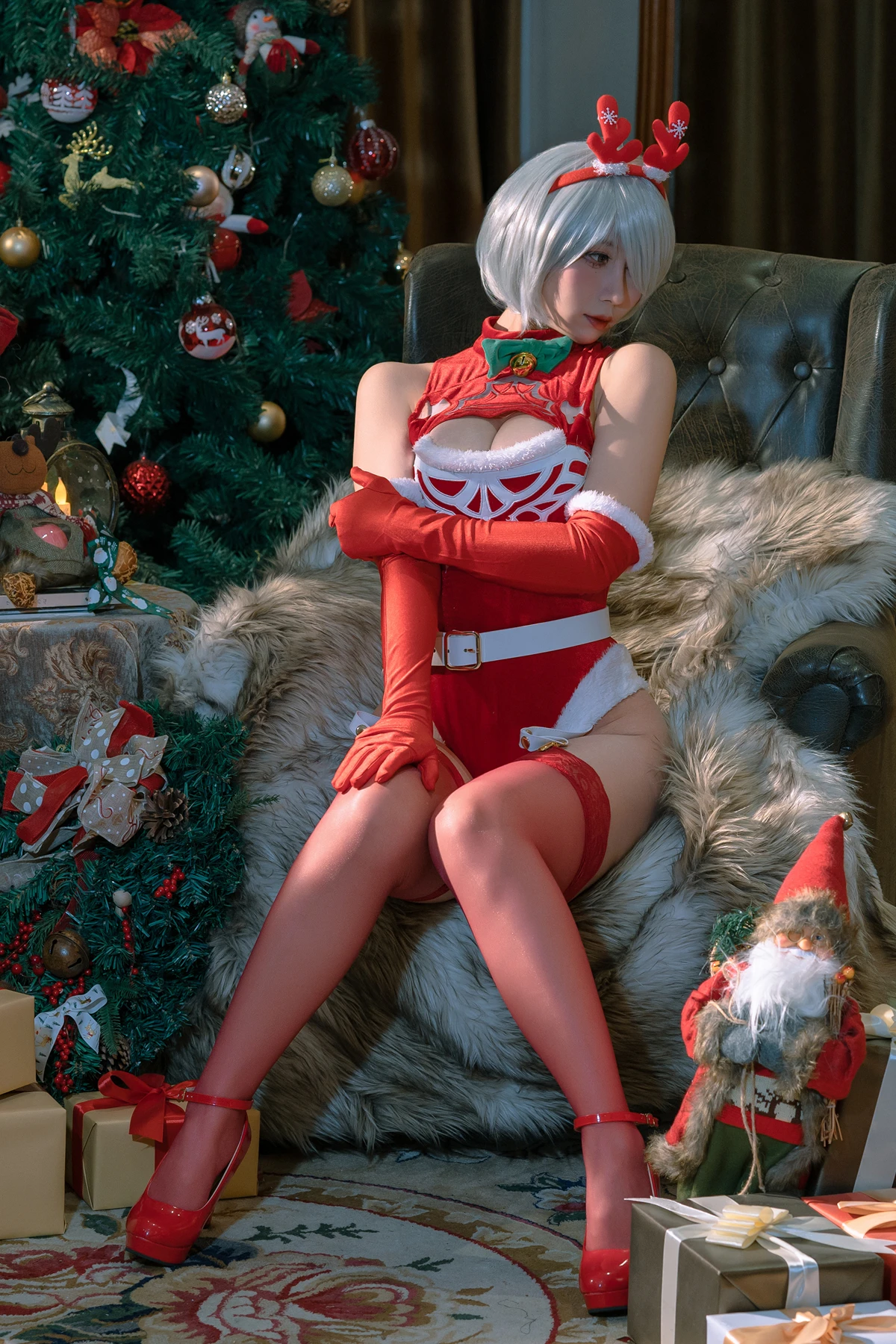 Cosplay 云溪溪Yunx1x1 & 奶桃 – 2B本 YoRHa No.2 Type B 上 Set.03