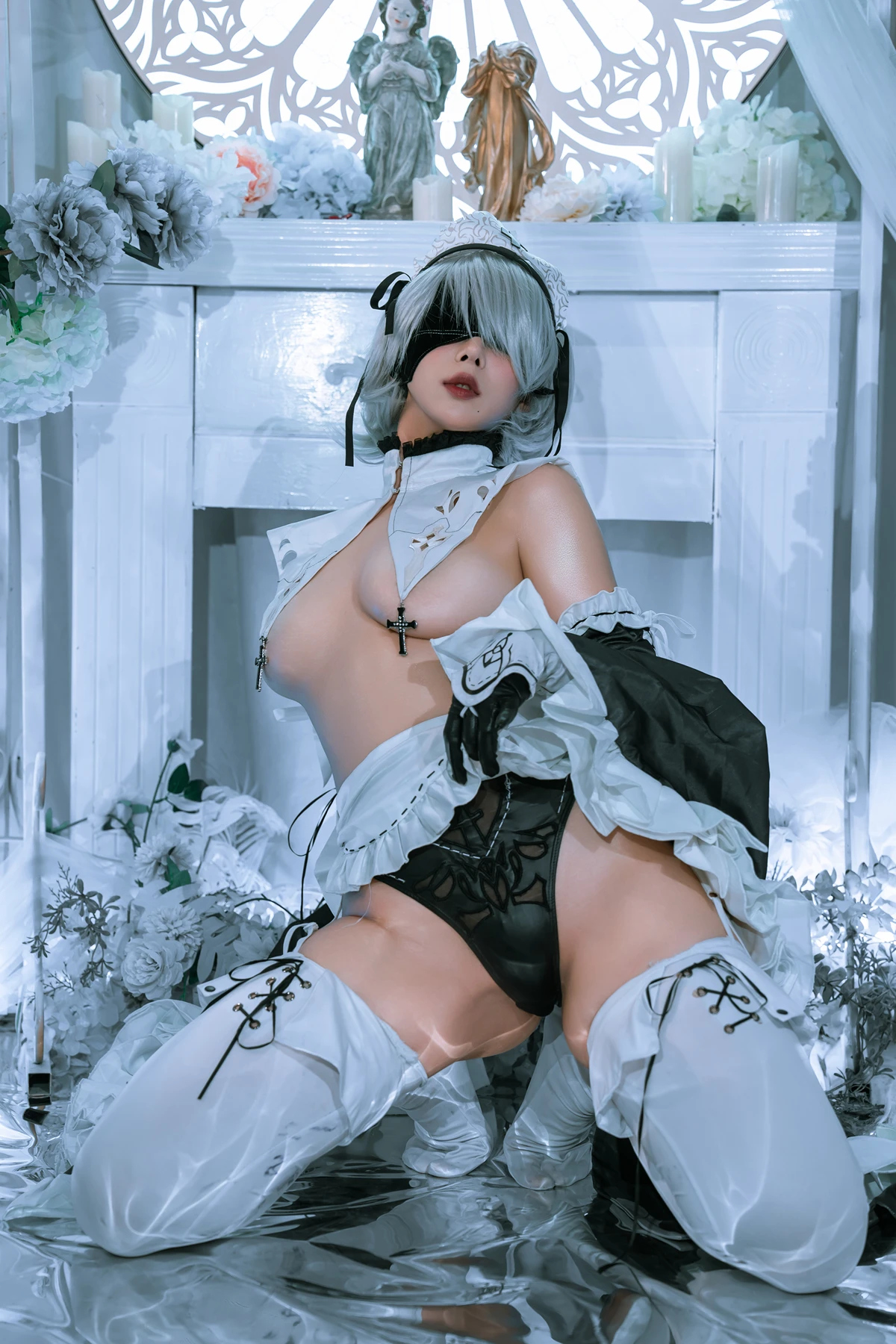 Cosplay 云溪溪Yunx1x1 & 奶桃 – 2B本 YoRHa No.2 Type B 上 Set.04