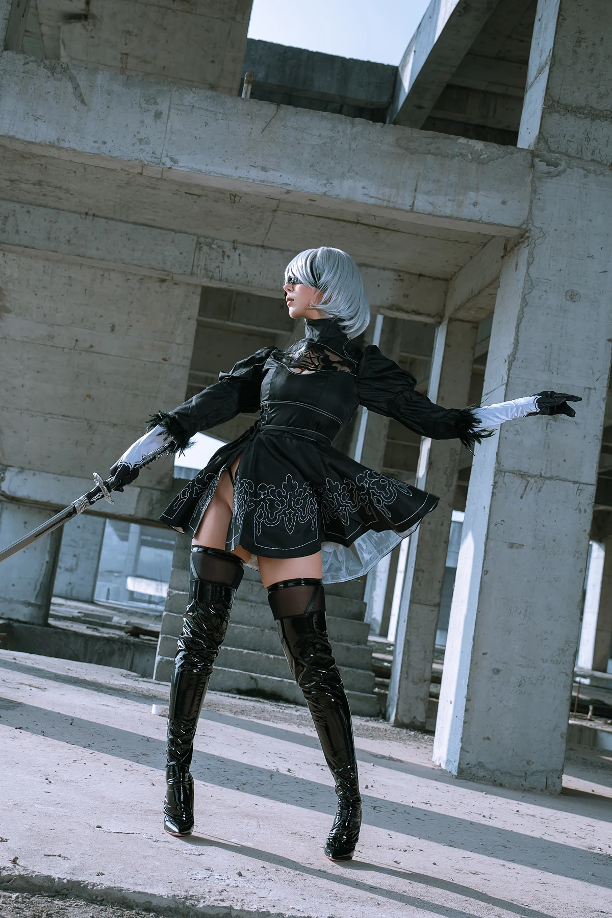 Cosplay 云溪溪Yunx1x1 & 奶桃 – 2B本 YoRHa No.2 Type B 下 Set.04