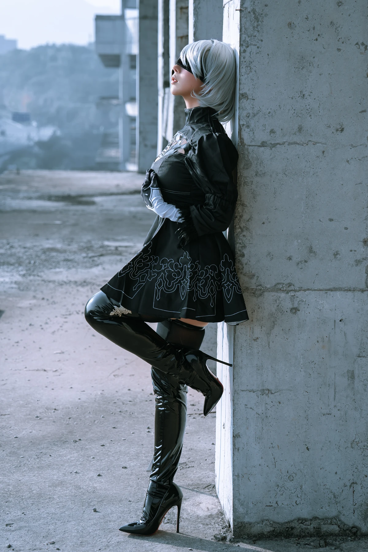 Cosplay 云溪溪Yunx1x1 & 奶桃 – 2B本 YoRHa No.2 Type B 下 Set.04