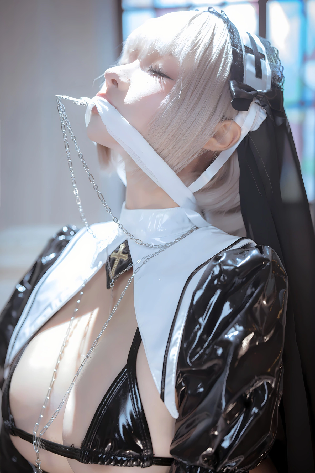 Cosplay 蠢沫沫Chunmomo – 黑修女 Set.01